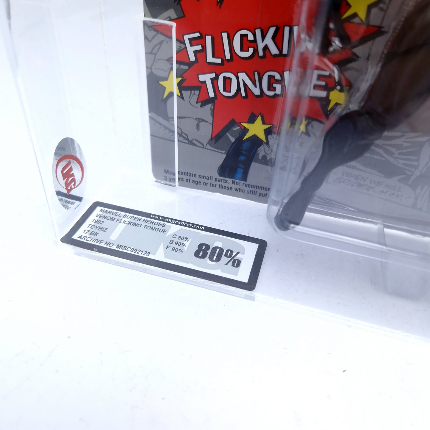 MARVEL SUPER HEROES ☆ VENOM GRADED 80 UKG Action Figure ☆ Toybiz Sealed Carded