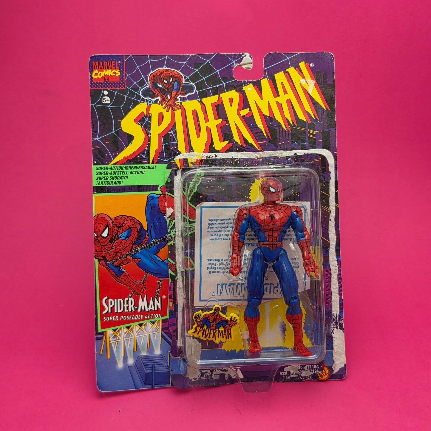 SPIDER-MAN ANIMATED SERIES ☆ SUPER POSEABLE Action Figure ☆ Marvel Loose Toybiz 90s
