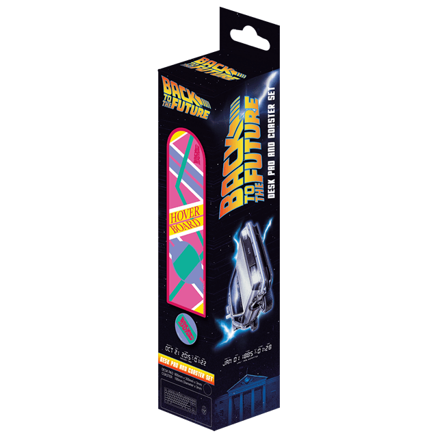 BACK TO THE FUTURE ☆ Desk Pad & Coaster Set Hoverboard Limited Edition ☆ Boxed