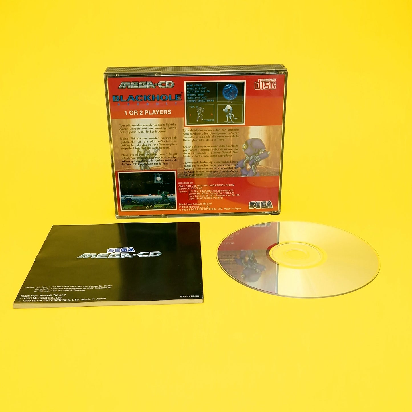 SEGA MEGA-CD ☆ BLACKHOLE ASSAULT ☆ Vintage Retro Game Boxed & Complete PAL