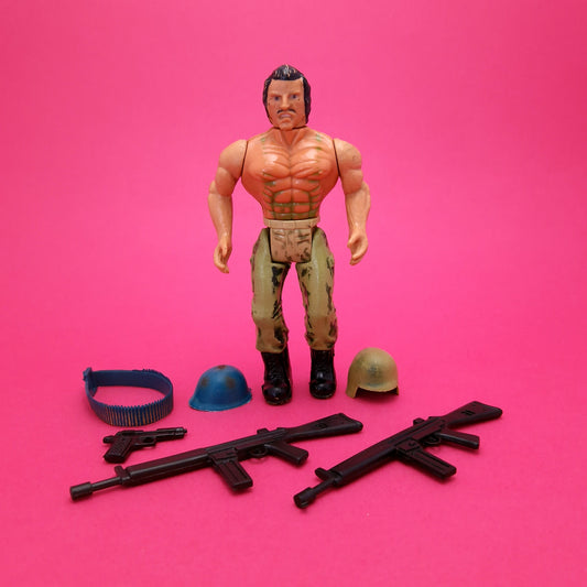 RAMBO BOOTLEG ☆ KO ARMY SOLDIER Figure ☆ 1980s Vintage Retro
