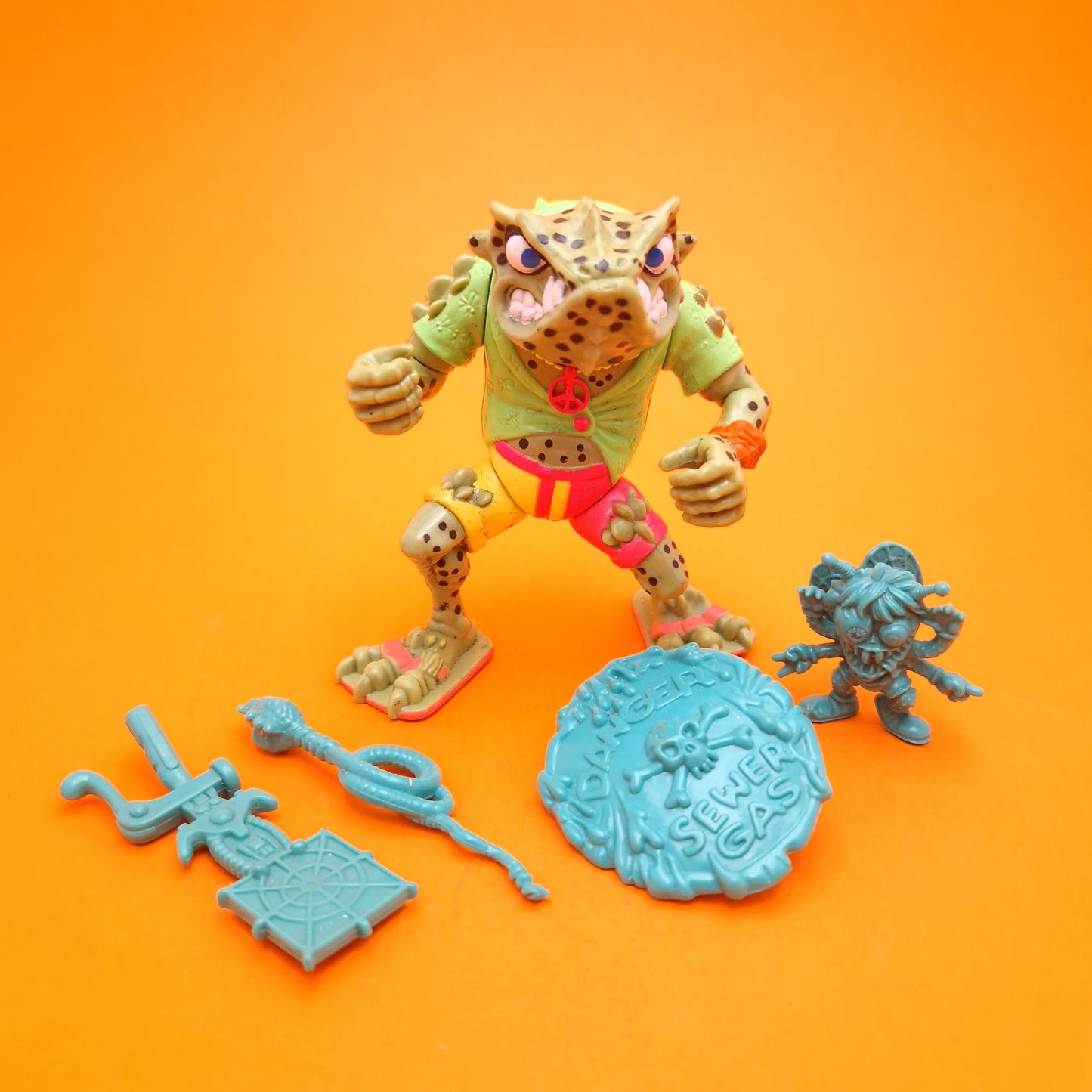 TEENAGE MUTANT NINJA TURTLES ☆ NAPOLEON BONAFROG Vintage Action Figure ☆ 90s Loose