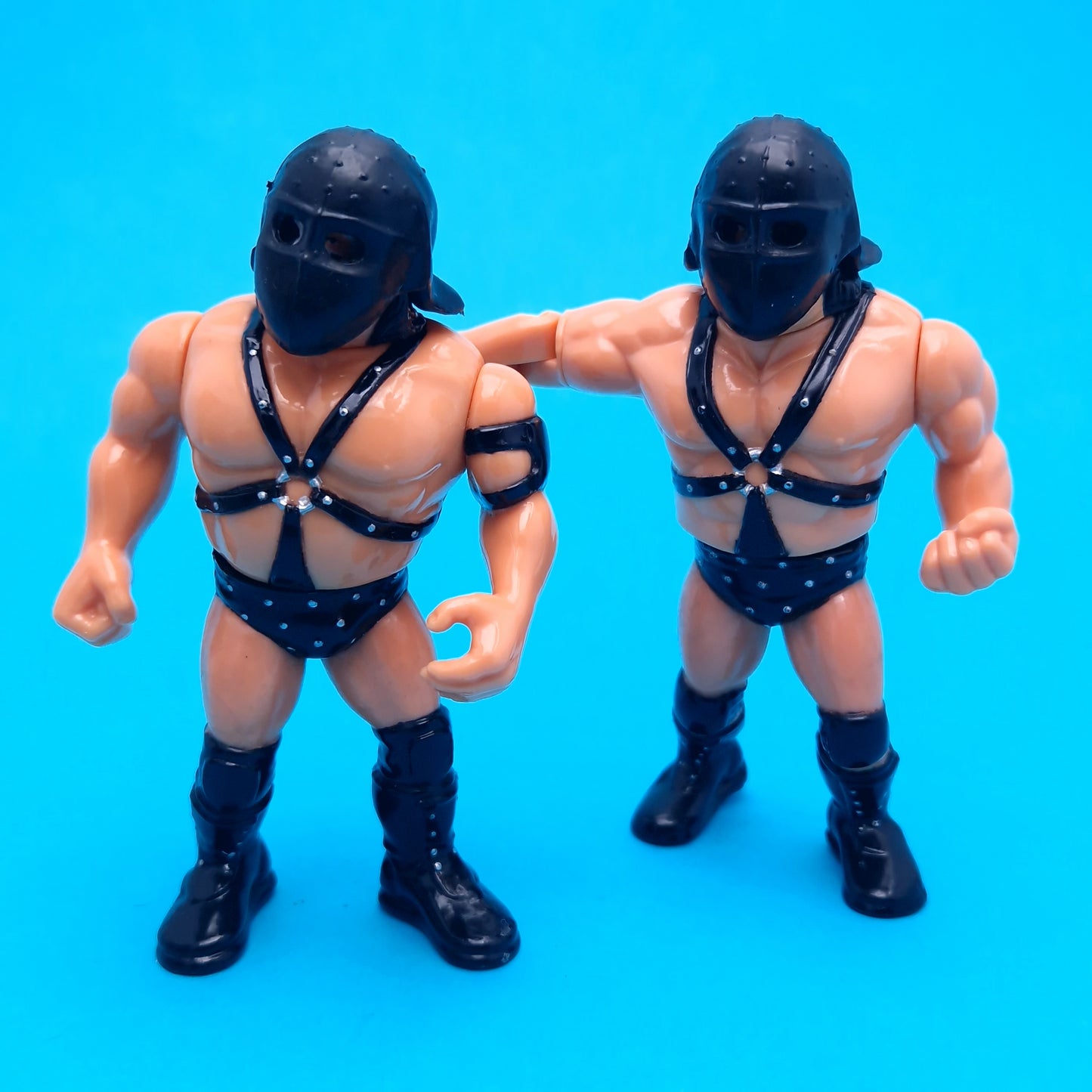 WWF HASBRO DEMOLITION CRUSH & SMASH HELMETS Tag Team Vintage Wrestling Figure ☆ Original 90s Series 2 MASKS