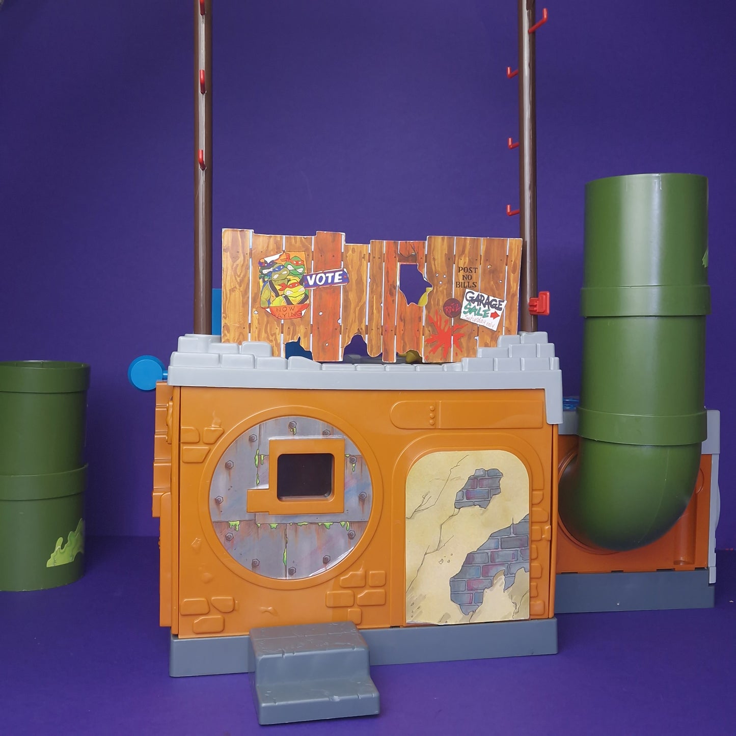 TEENAGE MUTANT NINJA TURTLES ☆ THE SEWER LAIR PLAYSET for Vintage Figures ☆ Loose BOXED