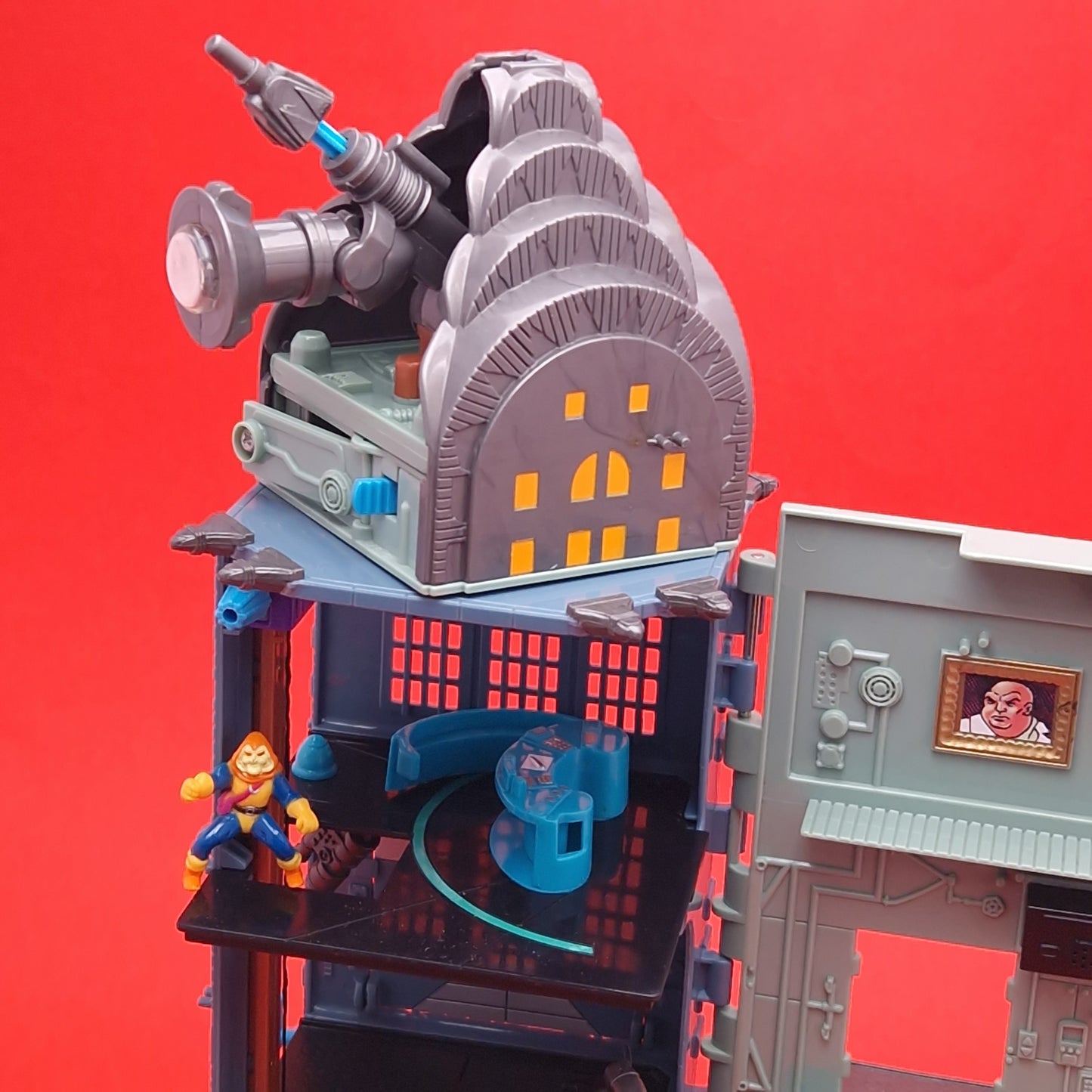 SPIDER-MAN ANIMATED SERIES ☆ KINGPIN'S CRIME CENTRAL Vintage Mini Figure Playset ☆ Marvel BOXED Bluebird 90s Original