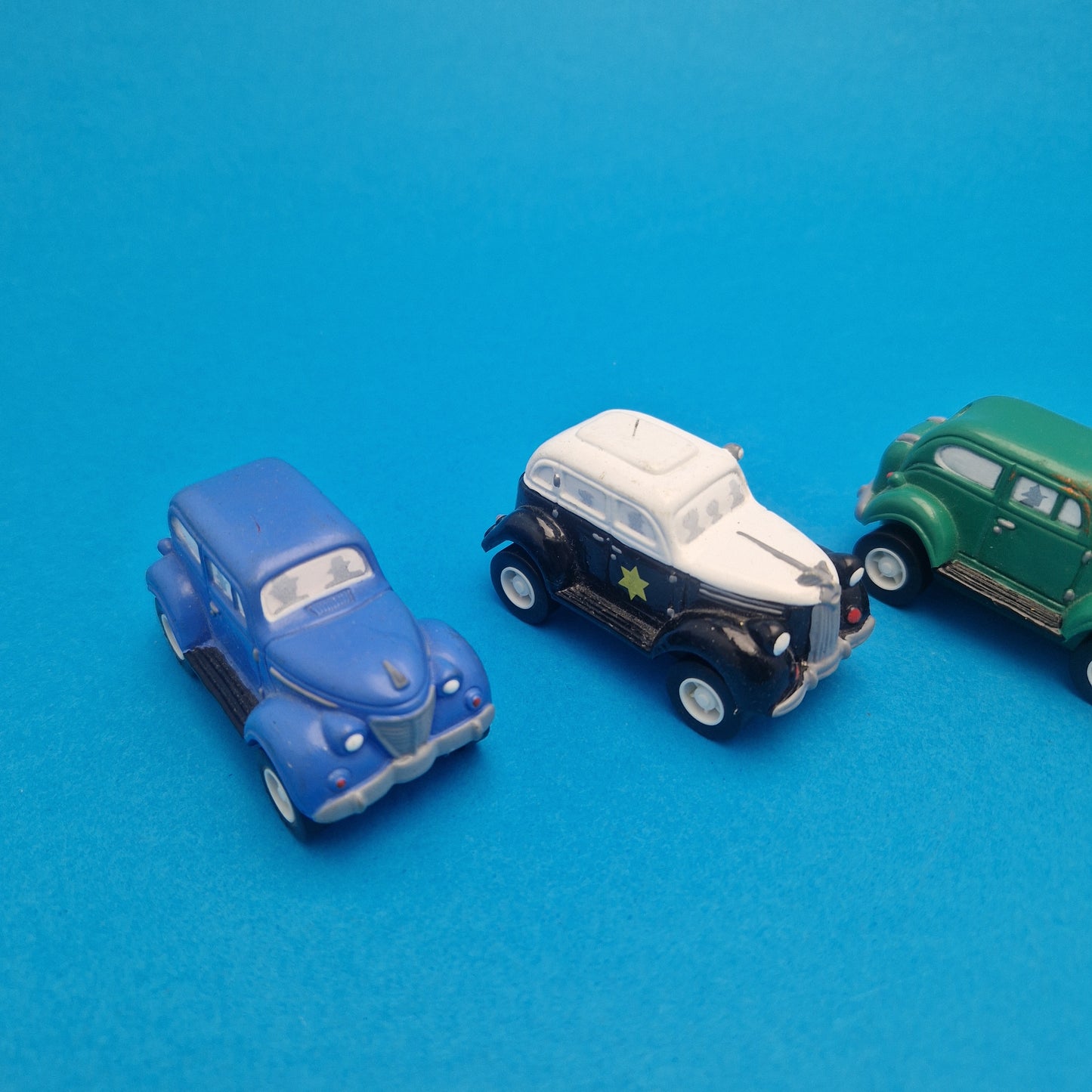 DICK TRACEY ☆ Set Pull Back PVC Vehicle Cars Police Vintage ☆ Loose 1990's ERTL