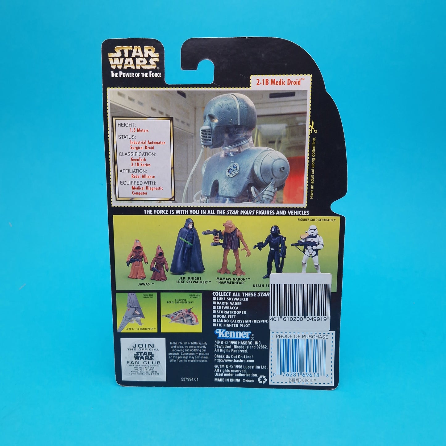 STAR WARS POTF ☆ 2-1B MEDIC DROID Figure ☆ MOC Sealed Carded Kenner Power of the Force