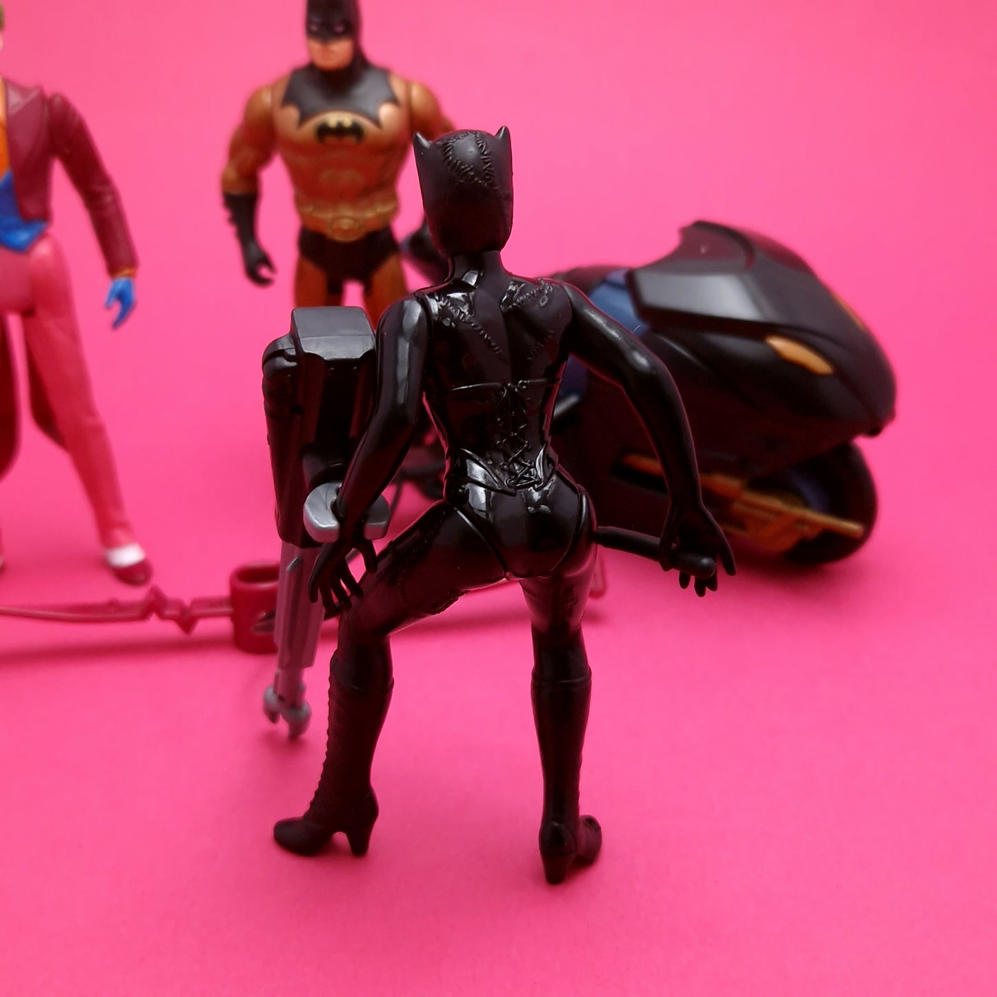 BATMAN DARK KNIGHT RETURNS ☆ Vintage Sky Escape JOKER CATWOMAN CYCLE DC SUPER HEROES 1990 Figure ☆ Kenner