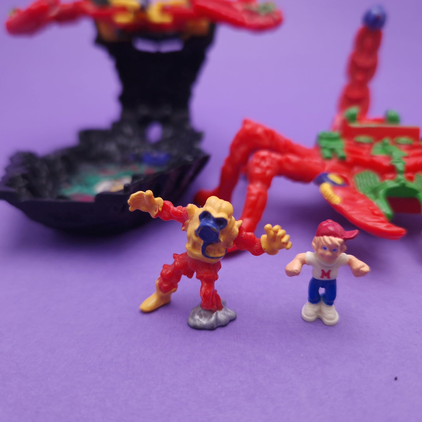 MIGHTY MAX ☆ STINGS SCORPION Doom Zones Max Vintage Figure Playset ☆ Complete