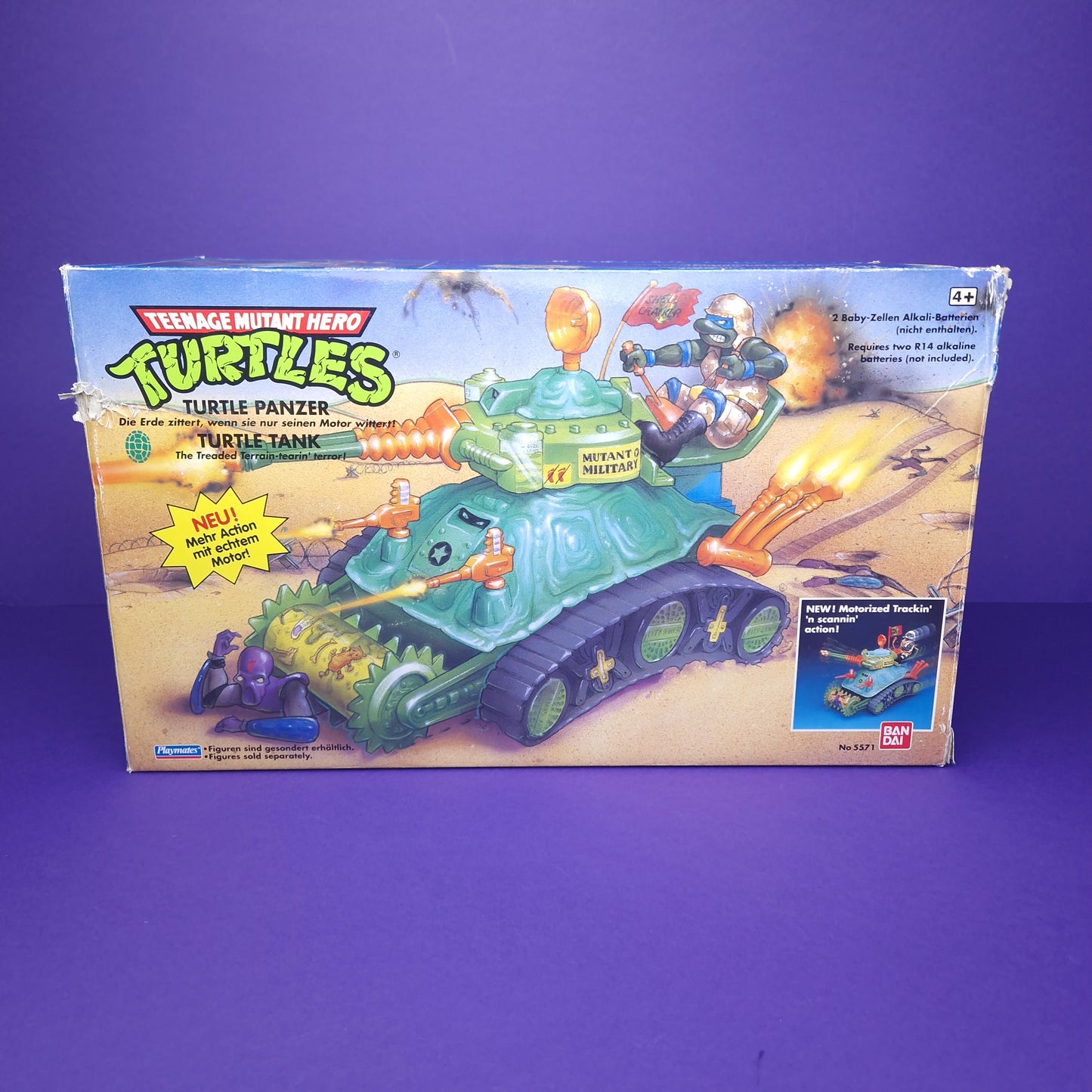 TEENAGE MUTANT NINJA TURTLES ☆ TURTLE TANK Vintage Action Figure Vehicle ☆ Loose BOXED
