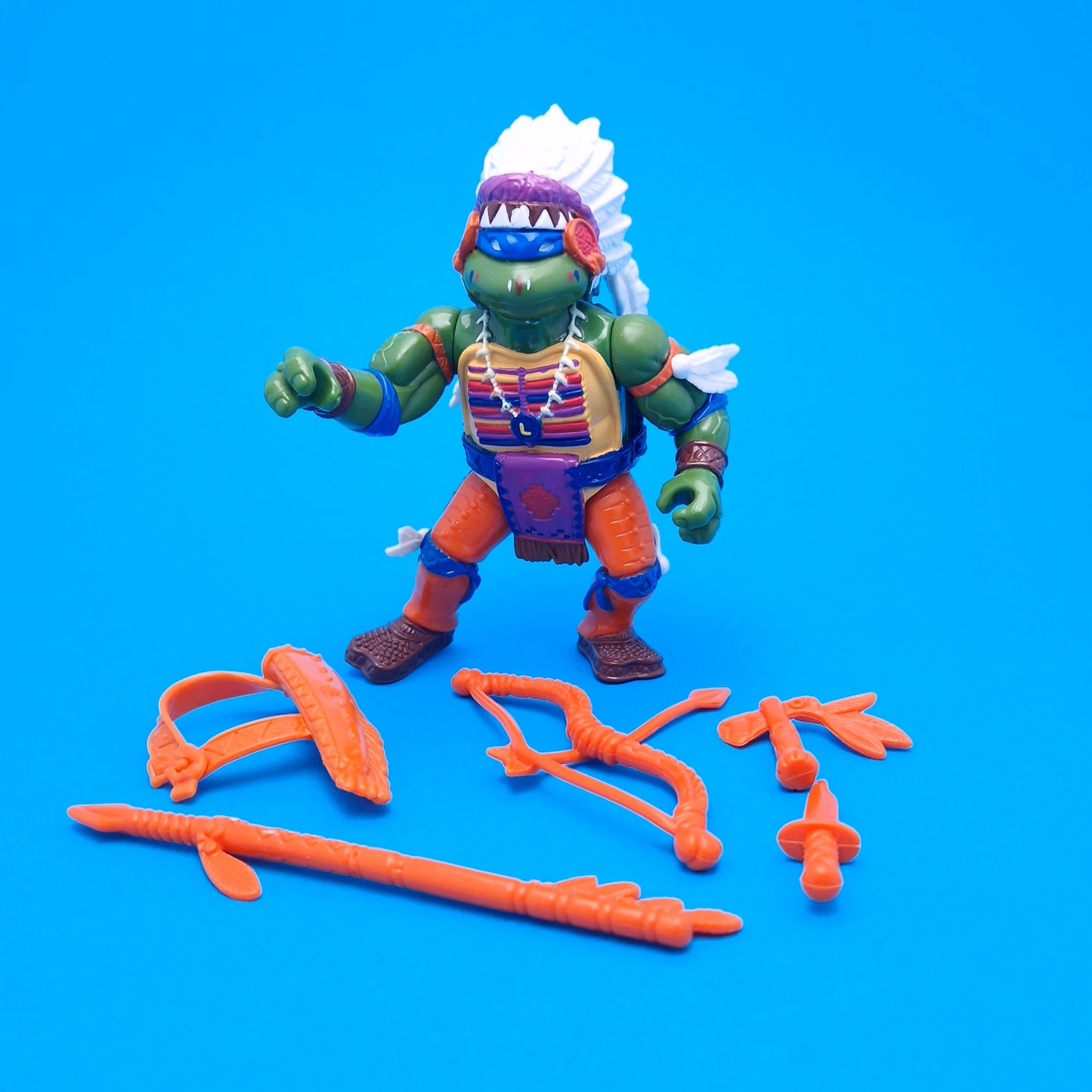 TEENAGE MUTANT NINJA TURTLES ☆ CHIEF LEO Wacky Wild West Figure ☆ 90s Vintage