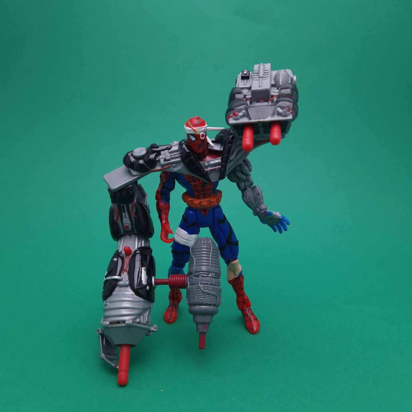 SPIDER-MAN ANIMATED SERIES ☆ Spider-Man Cyborg Action Figure ☆ Marvel Loose Toybiz 90s