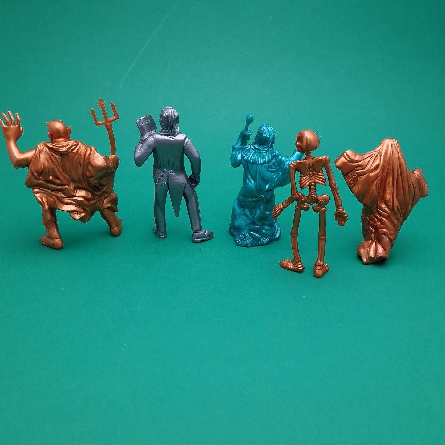 SUPER MONSTERS ☆ MONSTRUOS PVC x5 Witch Phantom Ghost Devil Skeleton Figure Vintage ☆ Yolanda