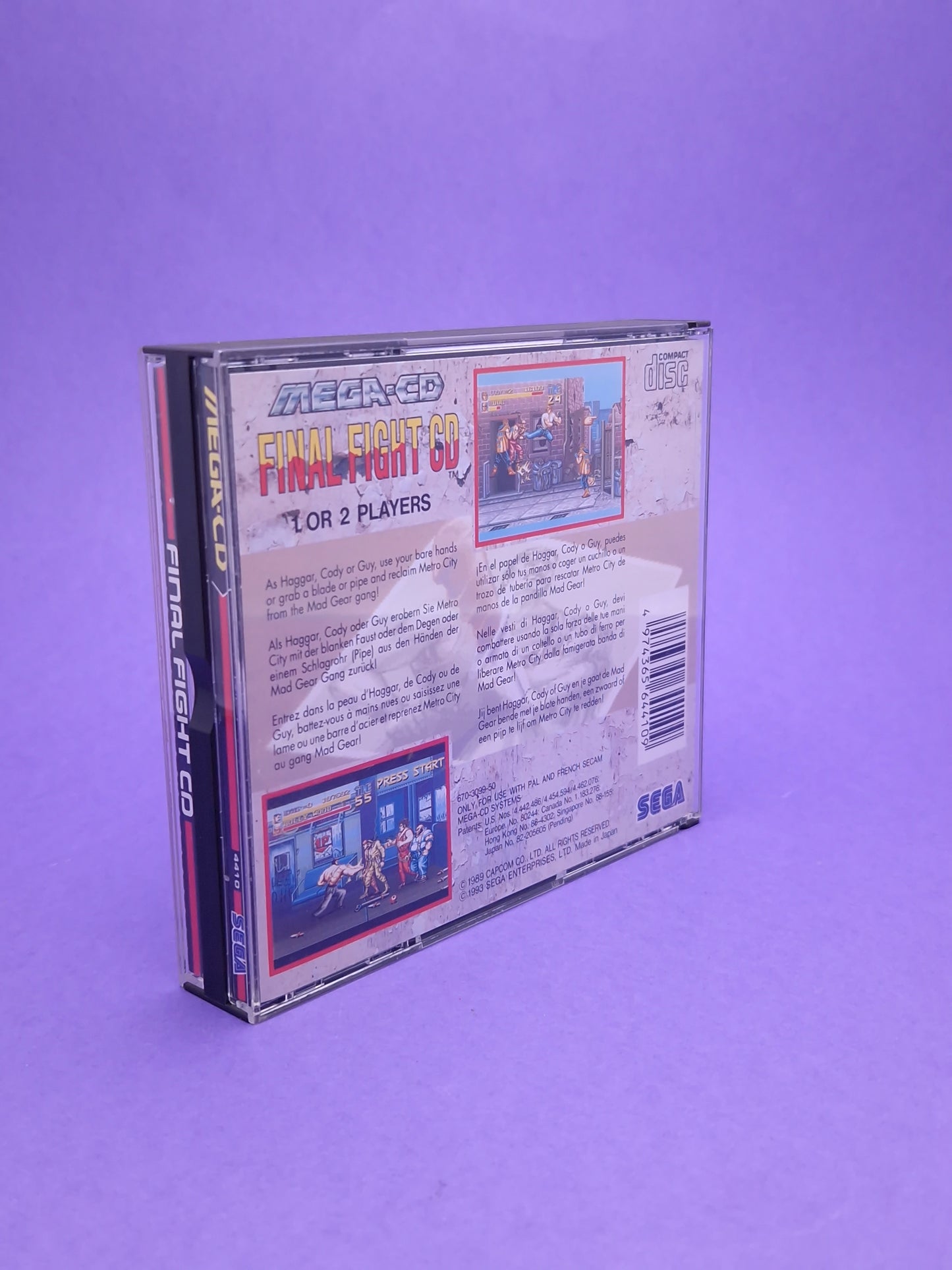 SEGA MEGA-CD ☆ FINAL FIGHT ☆ With PITFALL Demo Disc Vintage Retro Game Boxed & Complete PAL