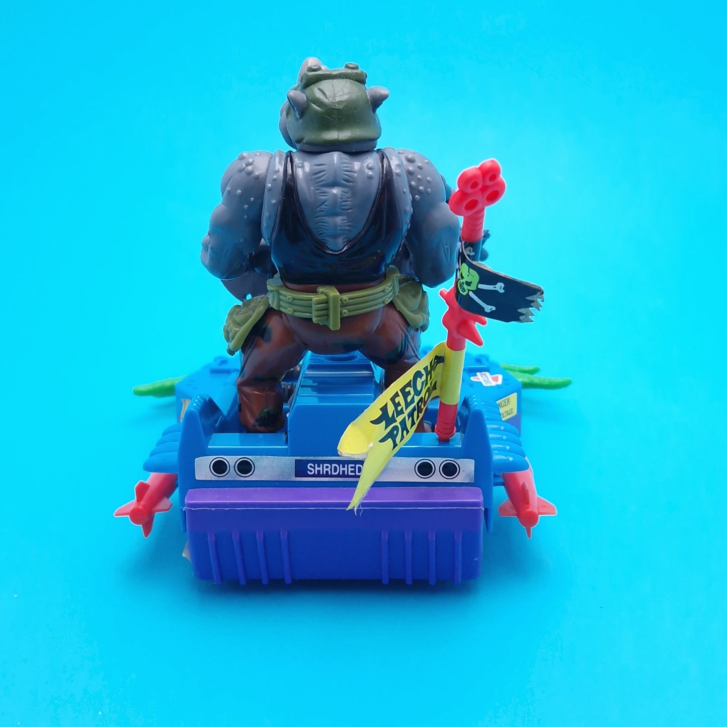 TEENAGE MUTANT NINJA TURTLES ☆ FOOTSKI ROCKSTEADY Vintage Figure Vehicle ☆ Ninja BOXED Loose