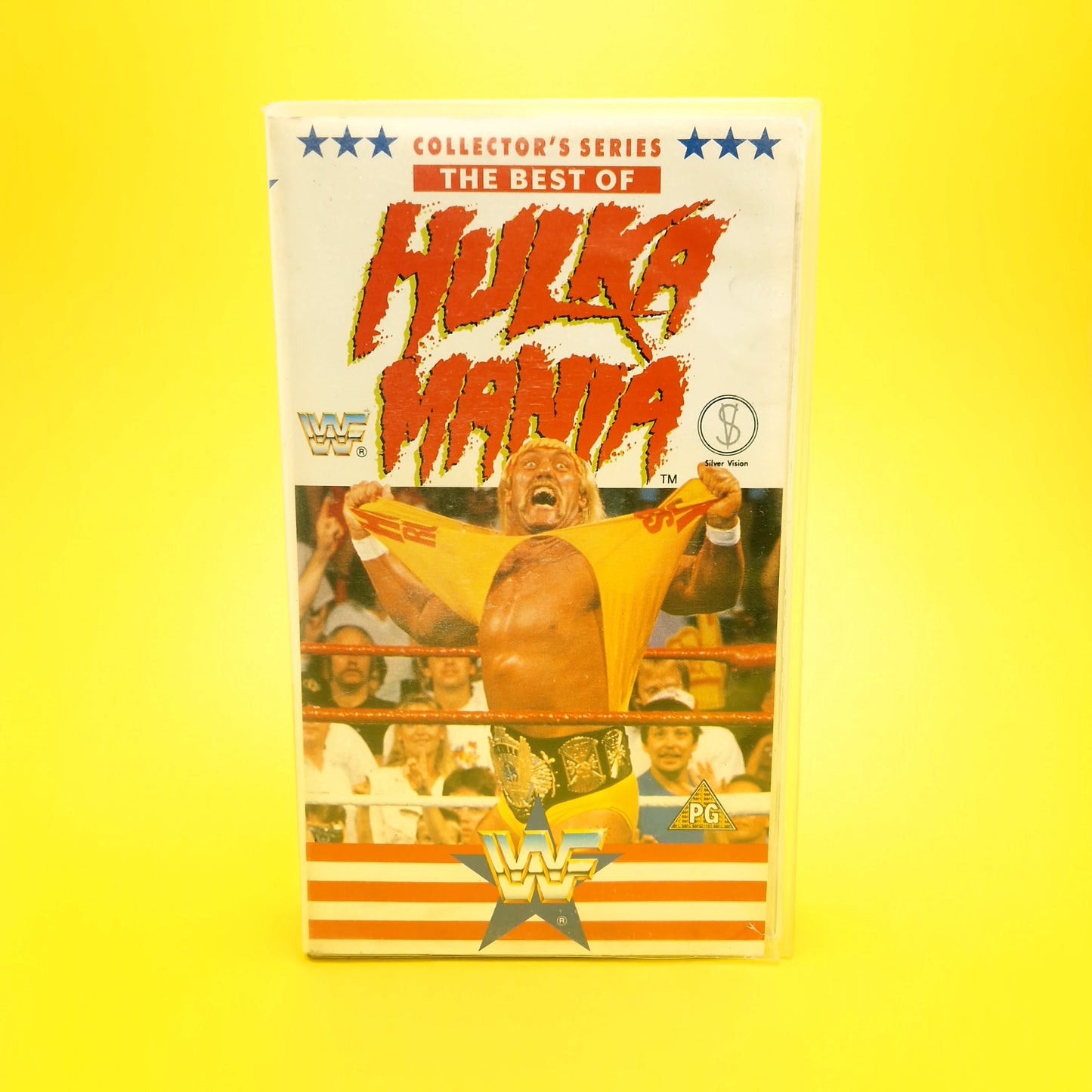 VHS Video ☆ WWF The Best of HULKAMANIA UK Tape Cassette ☆ Silver Vision Vintage PG