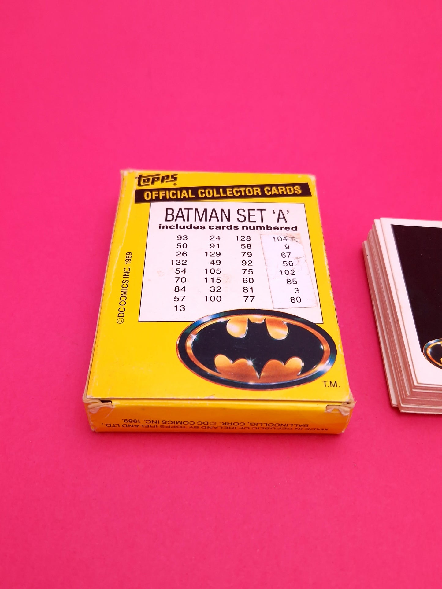 TOPPS ☆ BATMAN 1989 OFFICIAL COLLECTOR CARDS Set A ☆ Vintage