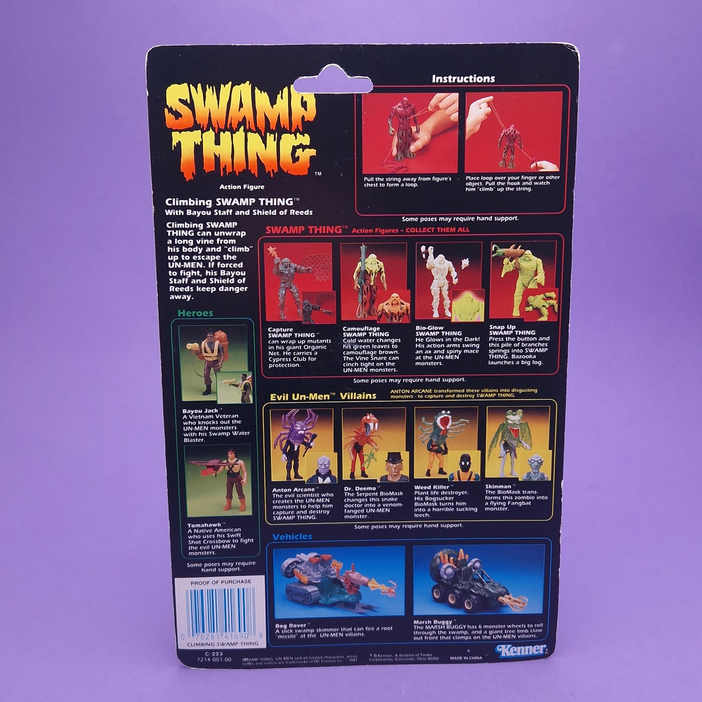 SWAMP THING ☆ CLIMBING SWAMP THING Action Figure ☆ Sealed 90's Carded KENNER
