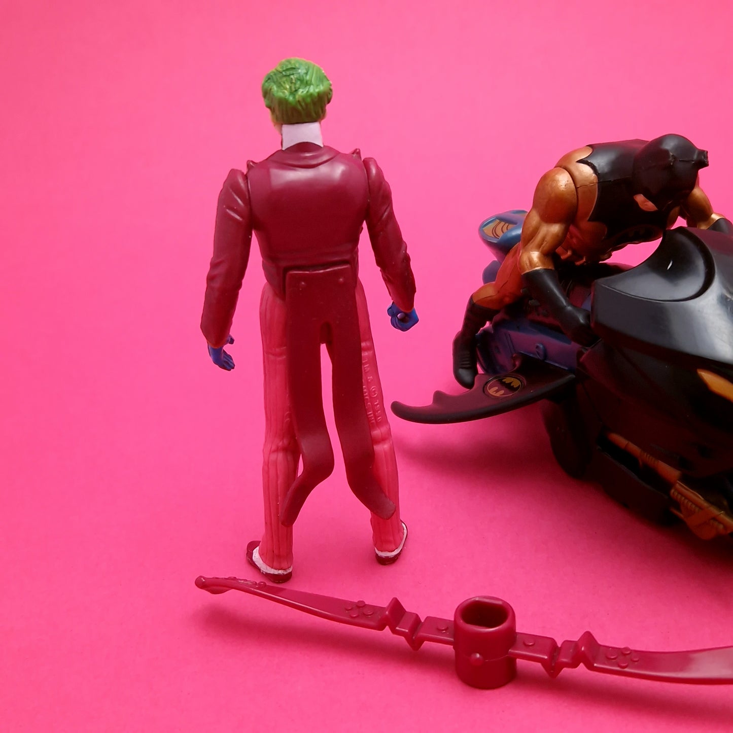 BATMAN DARK KNIGHT RETURNS ☆ Vintage Sky Escape JOKER CATWOMAN CYCLE DC SUPER HEROES 1990 Figure ☆ Kenner