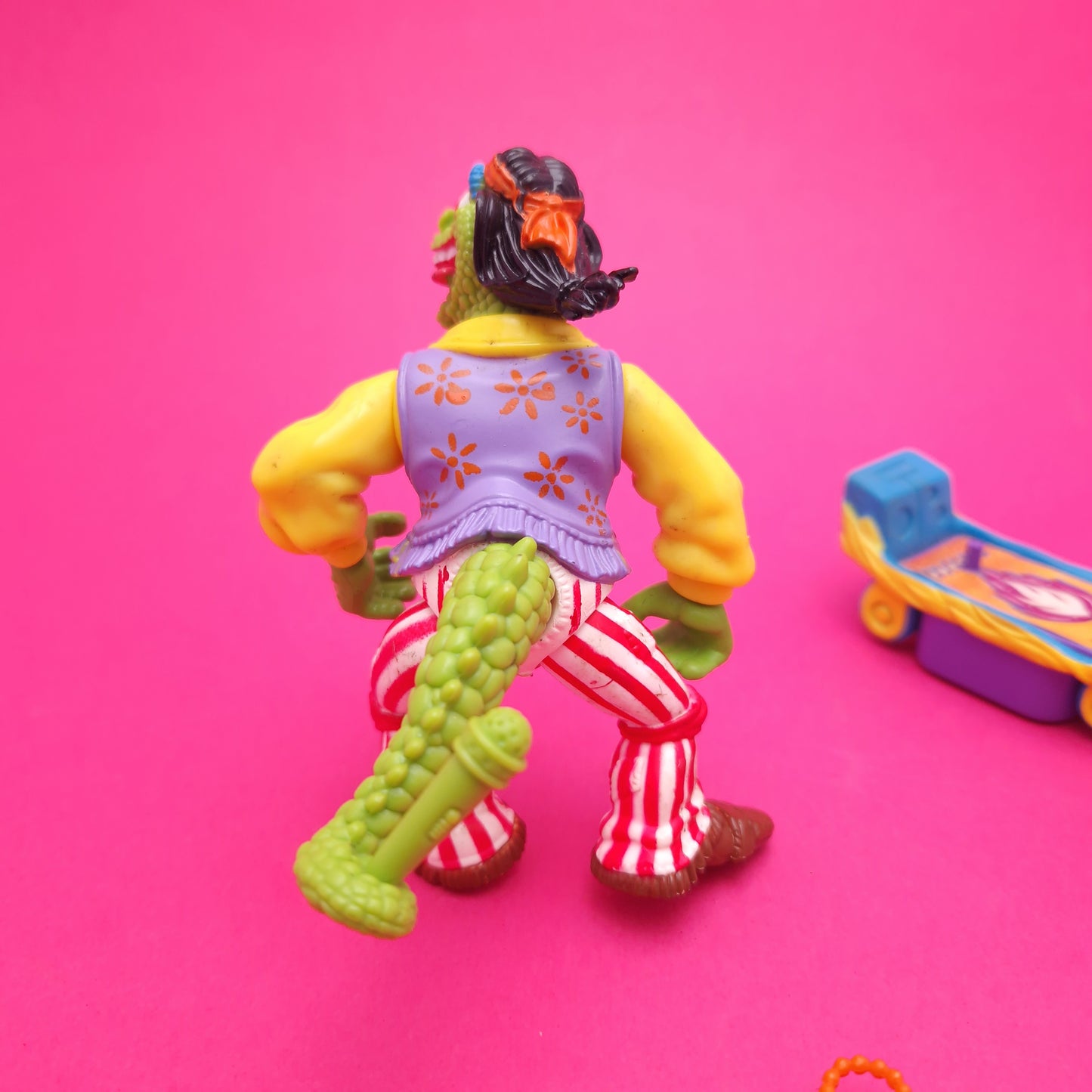 TEENAGE MUTANT NINJA TURTLES ☆ ROCK N ROLL MONDO GECKO Vintage Action Figure ☆ Loose