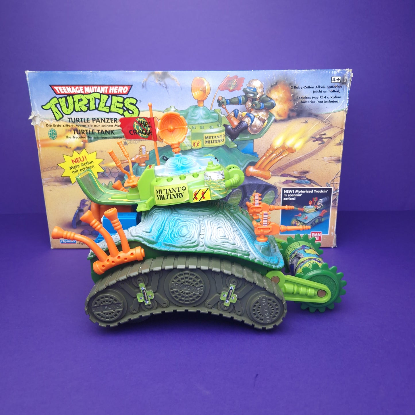 TEENAGE MUTANT NINJA TURTLES ☆ TURTLE TANK Vintage Action Figure Vehicle ☆ Loose BOXED