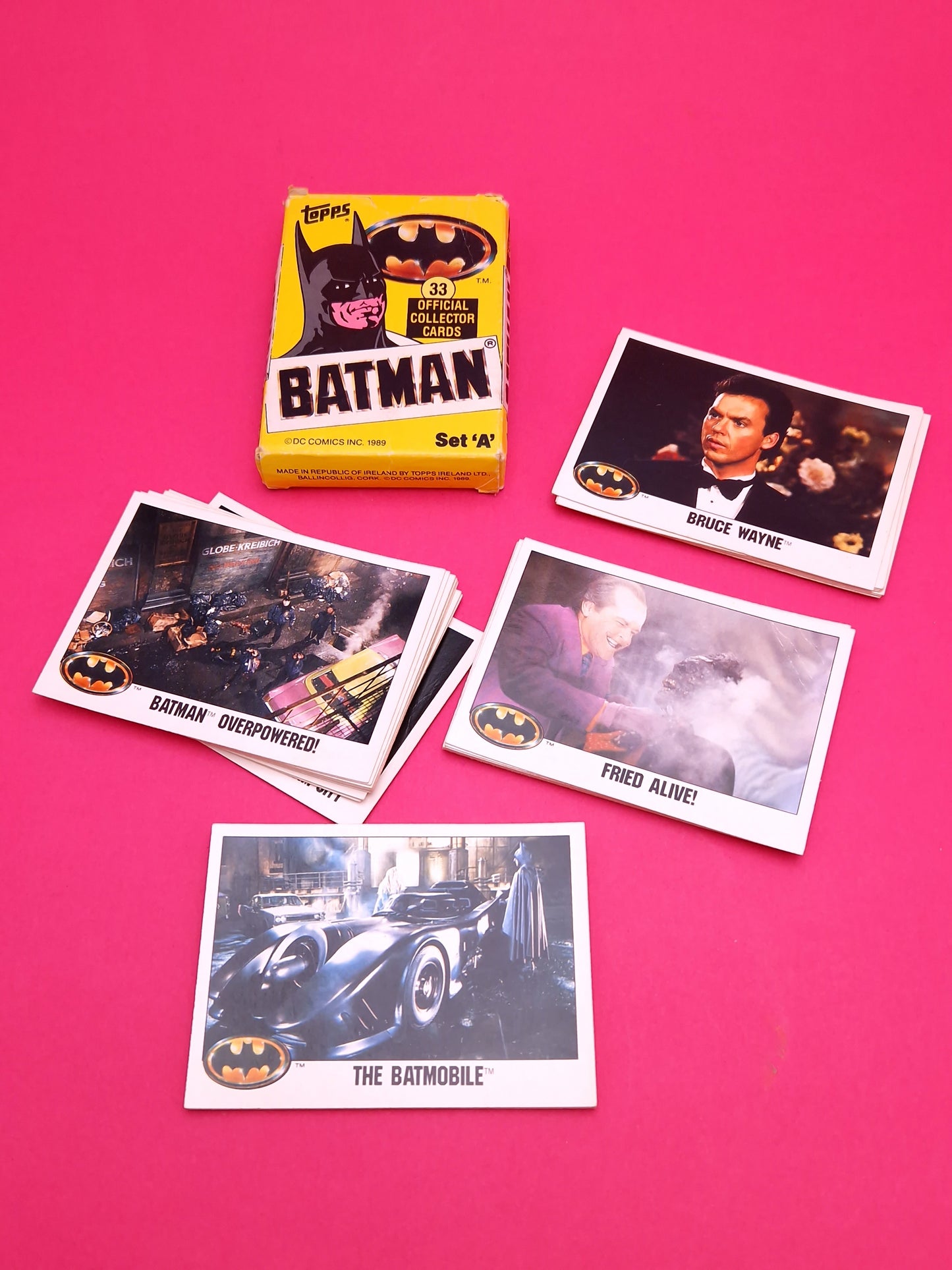 TOPPS ☆ BATMAN 1989 OFFICIAL COLLECTOR CARDS Set A ☆ Vintage