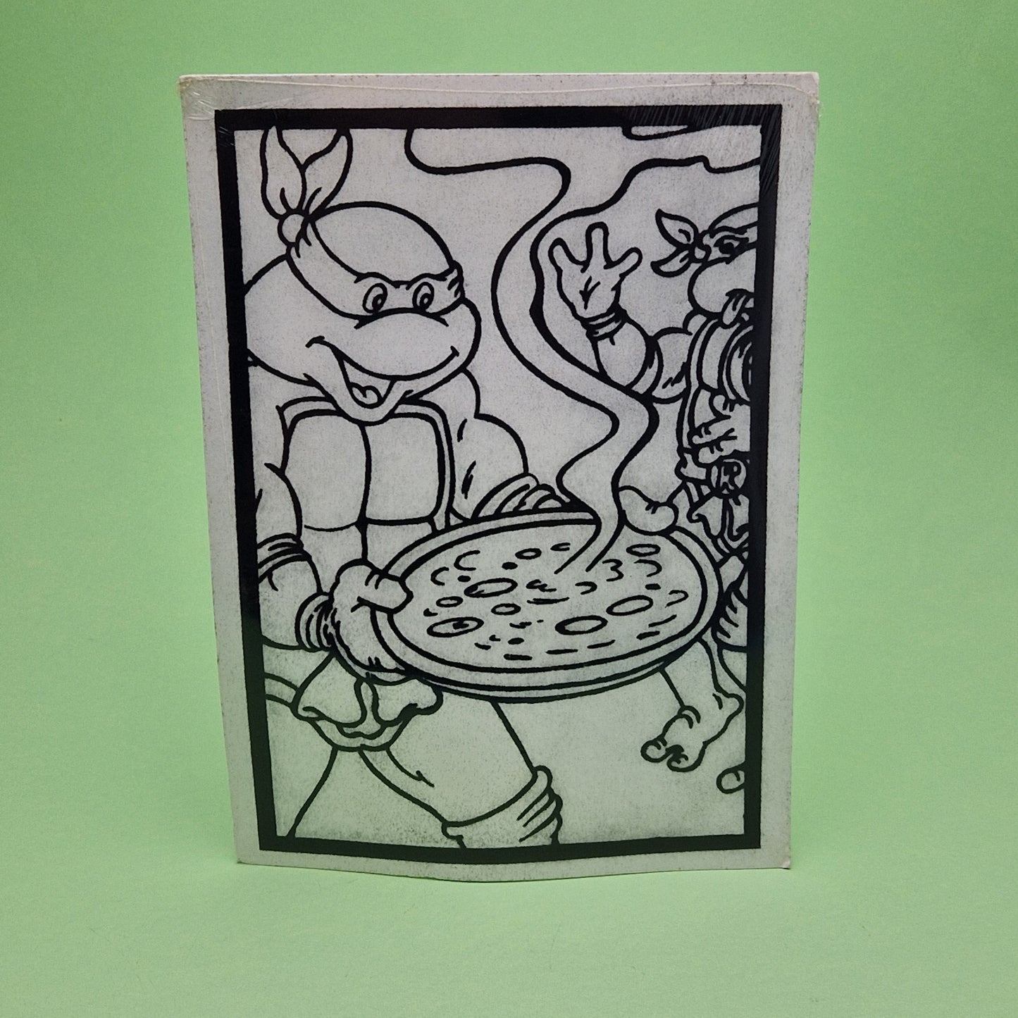 TEENAGE MUTANT NINJA TURTLES ☆ Velvet Felt COLOURING CARDS Vintage ☆ 90s Loose Original