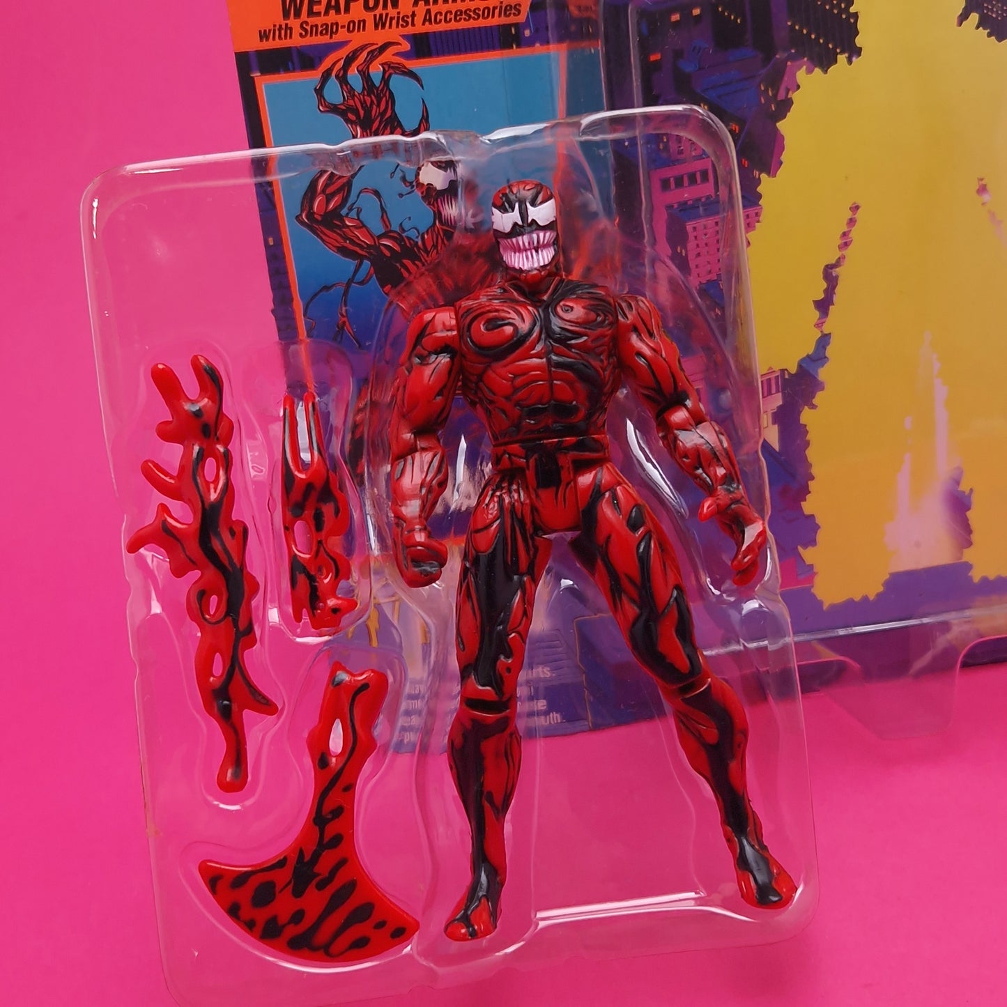 SPIDER-MAN ANIMATED SERIES ☆ CARNAGE Figure Marvel ☆ Loose Toybiz 90s Original