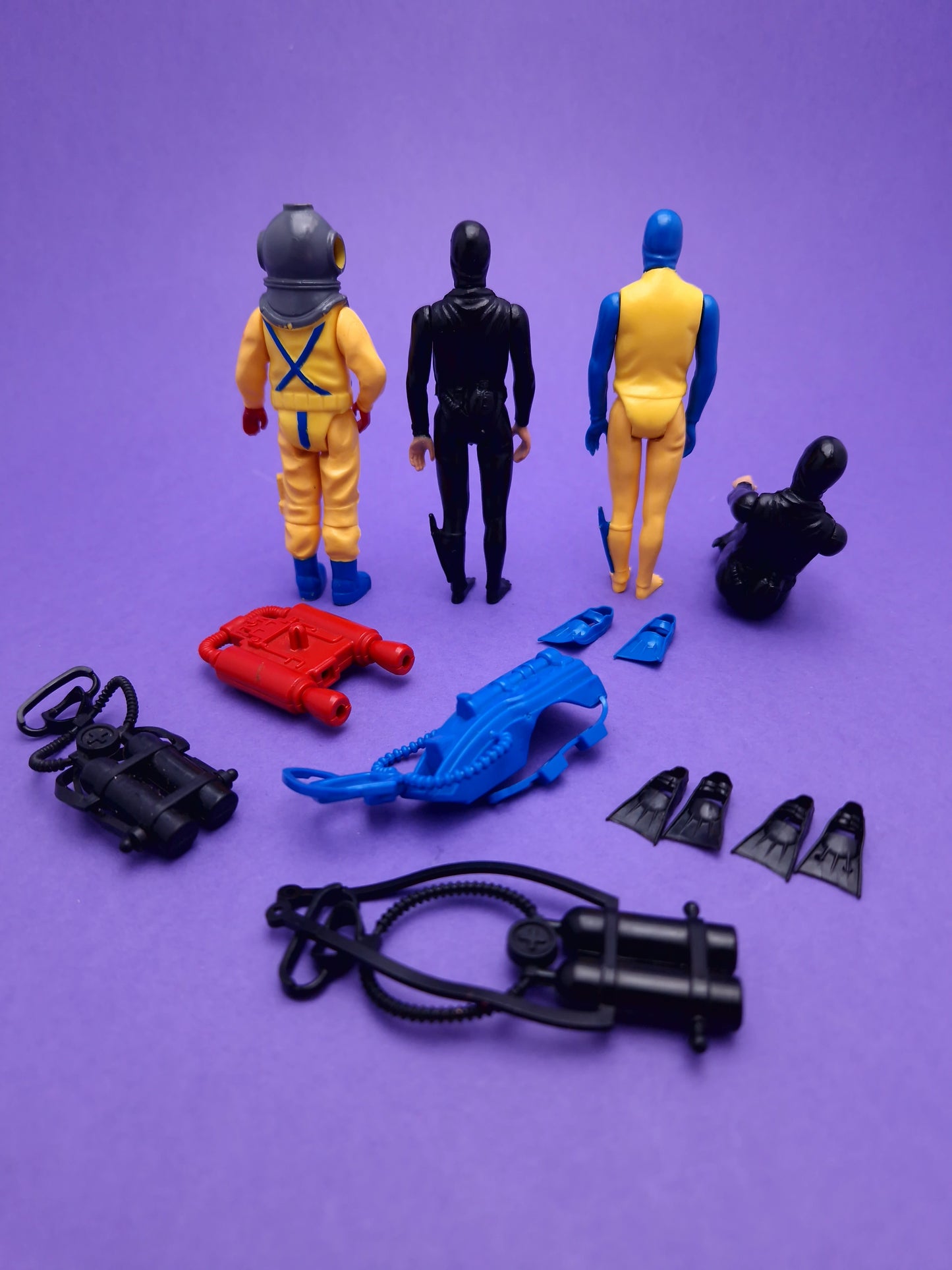 ACTION FORCE ☆ AQUATROOPER DEEP SEA DEFENDER FROGMAN Figures ☆ Palitoy 1984