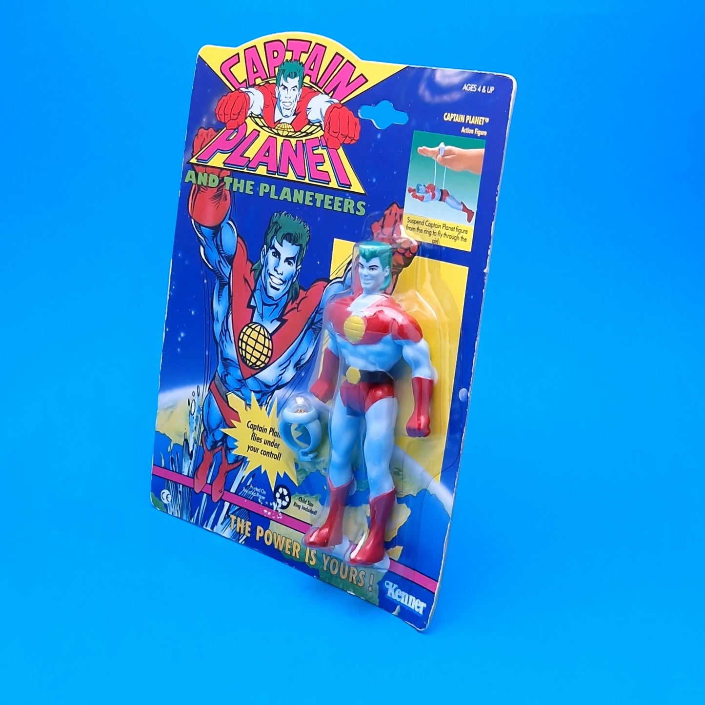 CAPTAIN PLANET ☆ ORIGINAL Action Figure ☆ Vintage MOC Sealed Carded Kenner