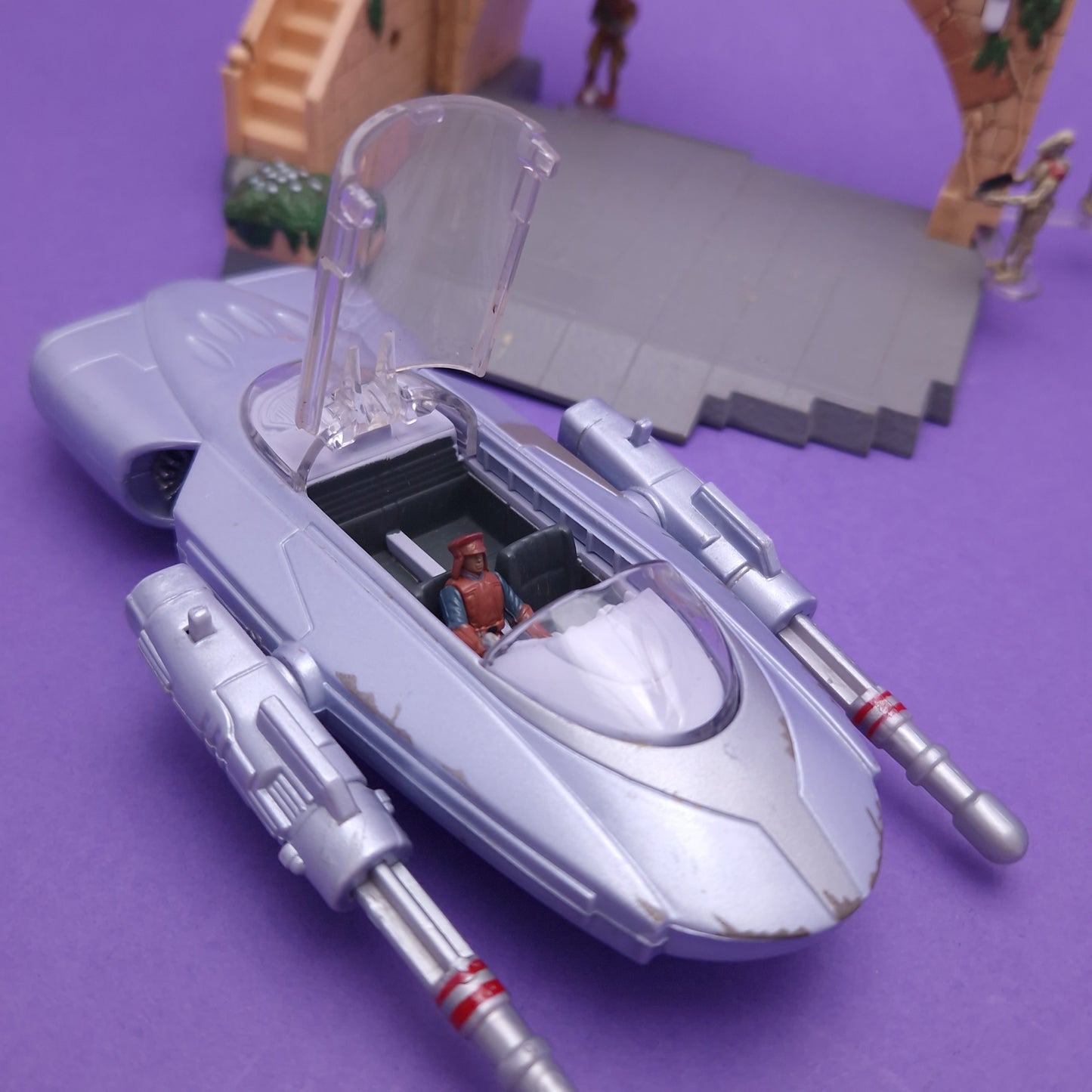 MICRO MACHINES ☆ STAR WARS ACTION FLEET GIAN SPEEDER & THEED PALACE Vintage ☆ 90s Loose
