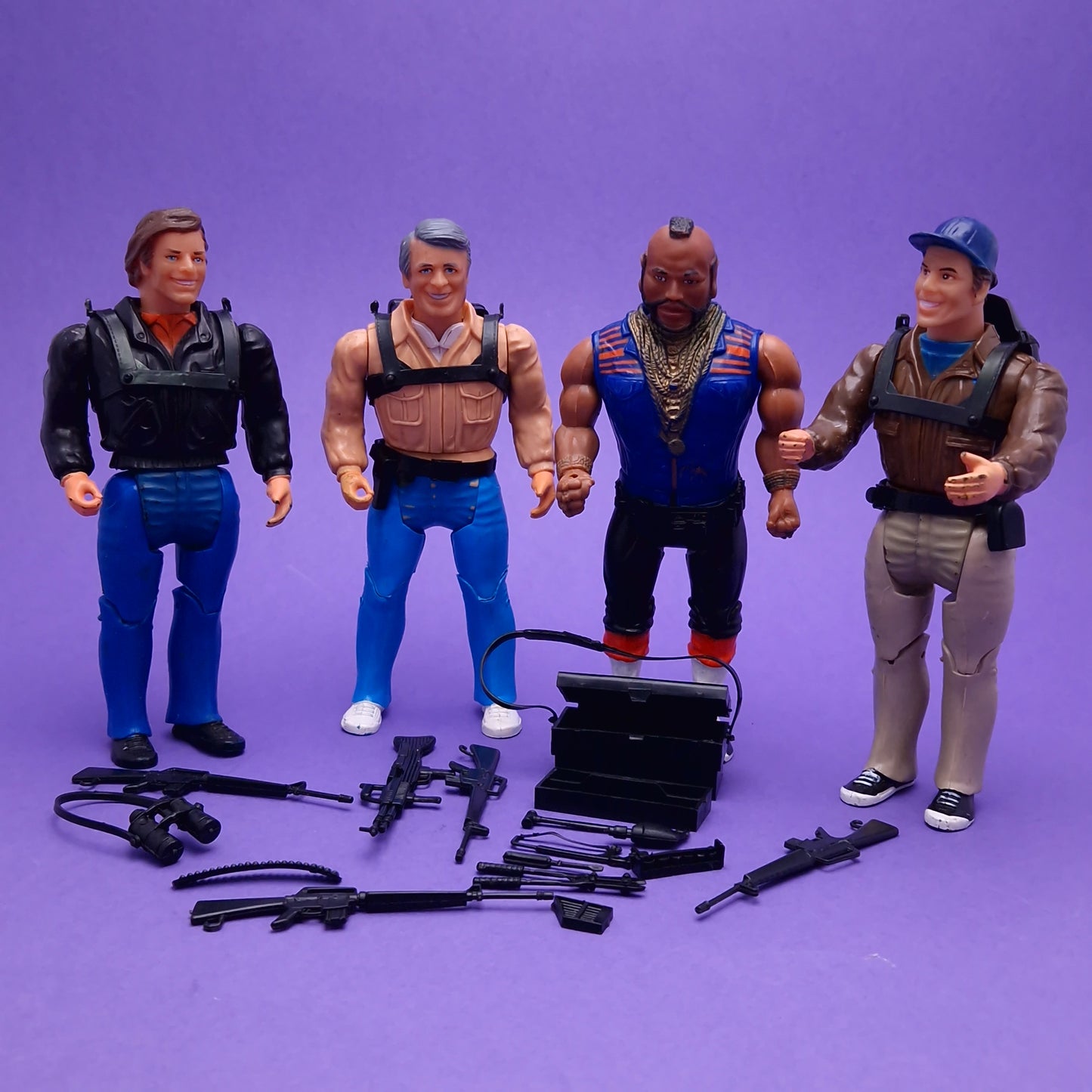 THE A-TEAM ☆ MURDOCK HANNIBAL BA FACE Action Figure Vintage ☆ Loose Galoob