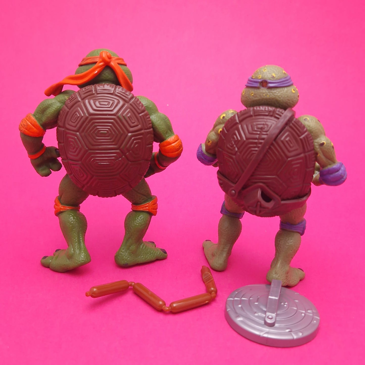TEENAGE MUTANT NINJA TURTLES ☆ MICHANGELO DONATELLO Movie Figure ☆ Vintage Loose TMNT