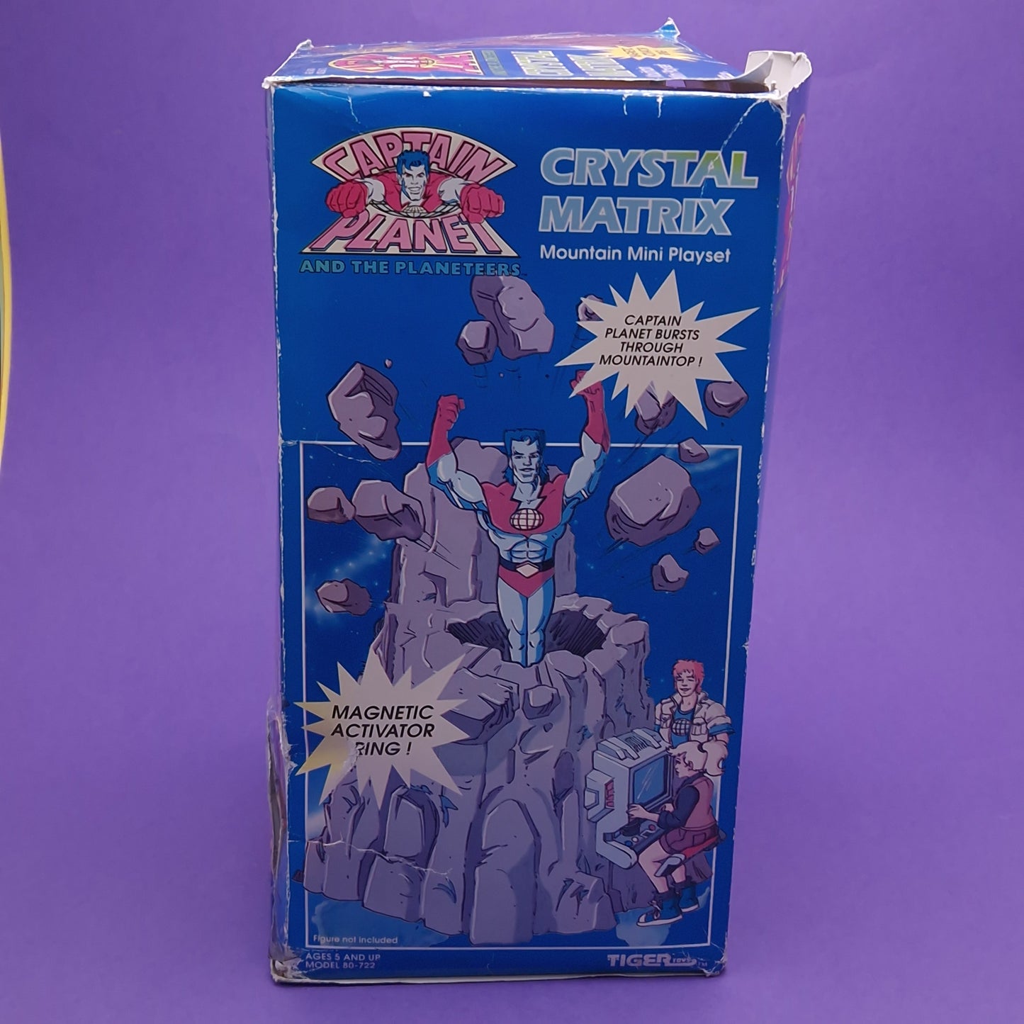 CAPTAIN PLANET ☆ CRYSTAL MATRIX ORIGINAL Action Figure Playset Boxed ☆ Vintage Tiger