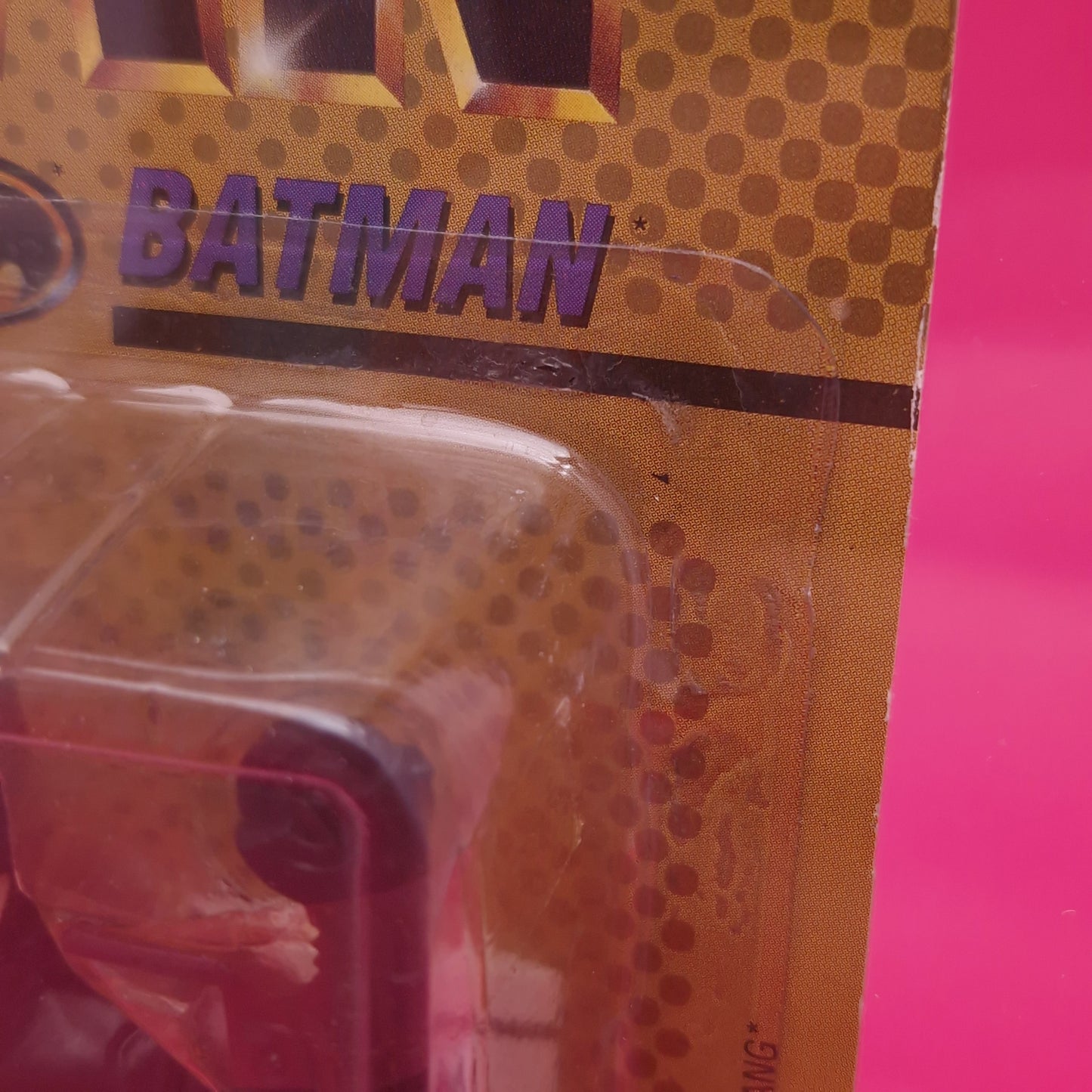 BATMAN 89 ☆ Vintage DC SUPER HEROES GRADED 80% Figure ☆ Round Jaw Head Carded Sealed Original Toybiz 1989