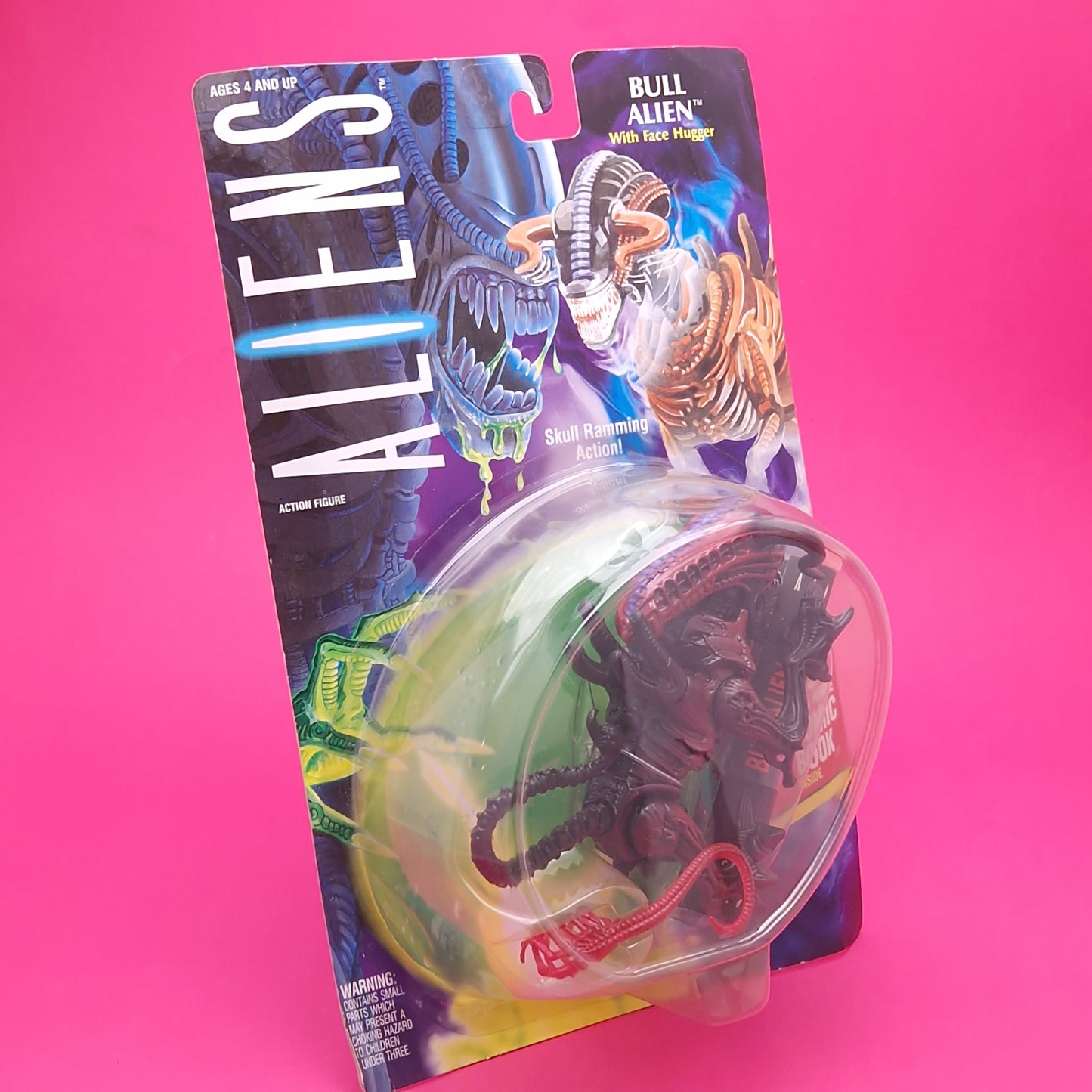 ALIENS BULL ALIEN Vintage Figure ☆ Sealed MOC Carded 90s Kenner Original