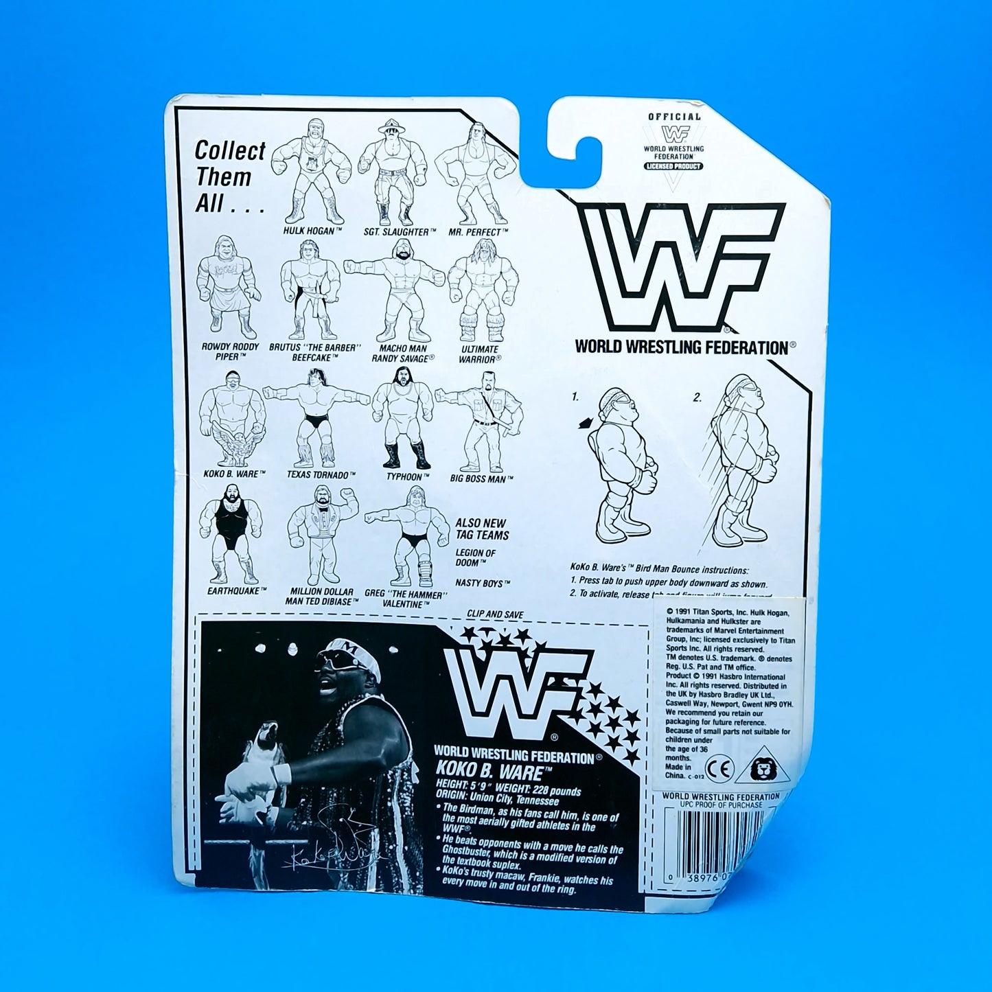 WWF HASBRO KOKO B WARE & FRANKIE Vintage Wrestling Figure ☆ Card Original 90s Series 3