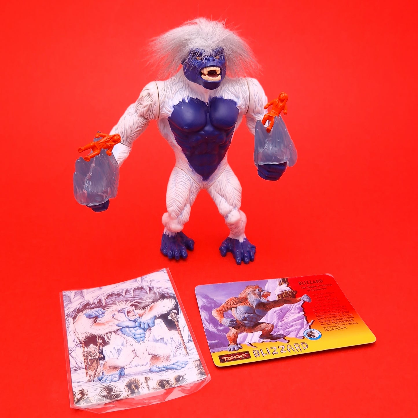 PRIMAL RAGE ☆ BLIZZARD Complete Action Figure ☆ Vintage Playmates Original 90s Loose