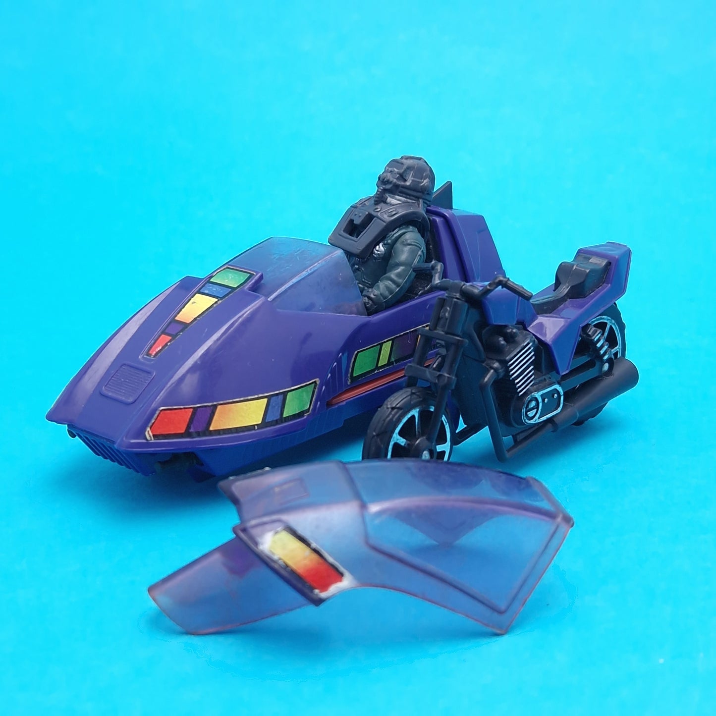 M.A.S.K ☆ PIRANHA SLY RAX Complete Vintage Figure Vehicle ☆ MASK Kenner 80s Loose