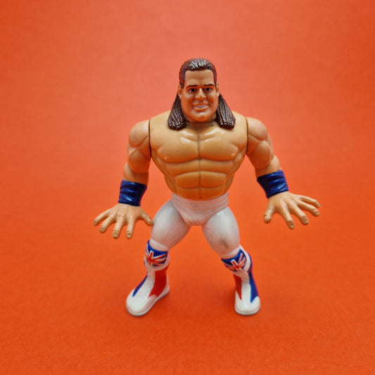 WWF HASBRO ☆ THE BRITISH BULLDOG Vintage Wrestling Figure ☆ Original 90s Series 4