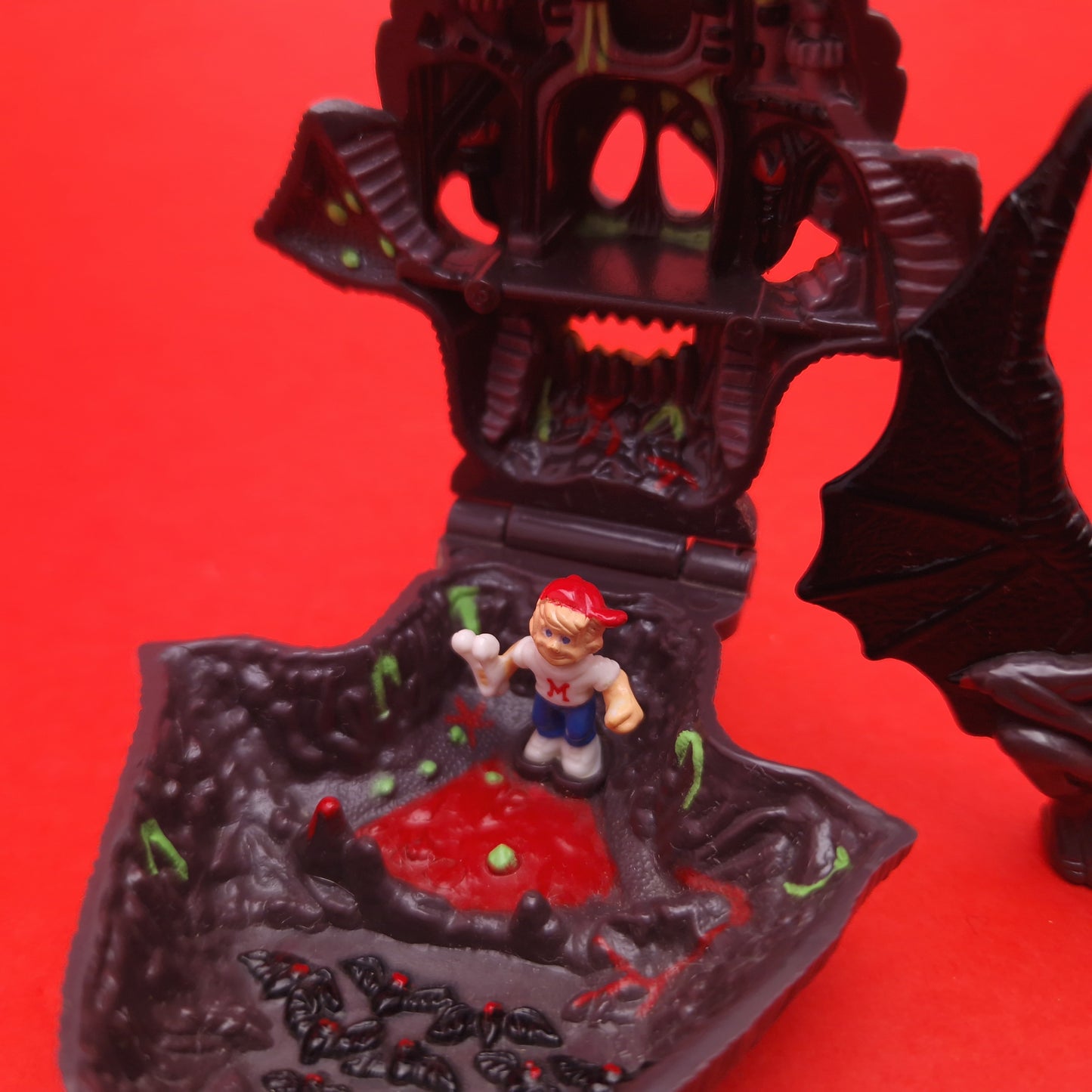 MIGHTY MAX ☆ VAMP BITER BAT NIGHTWING Horror Heads Vintage Figure Playset ☆ Complete