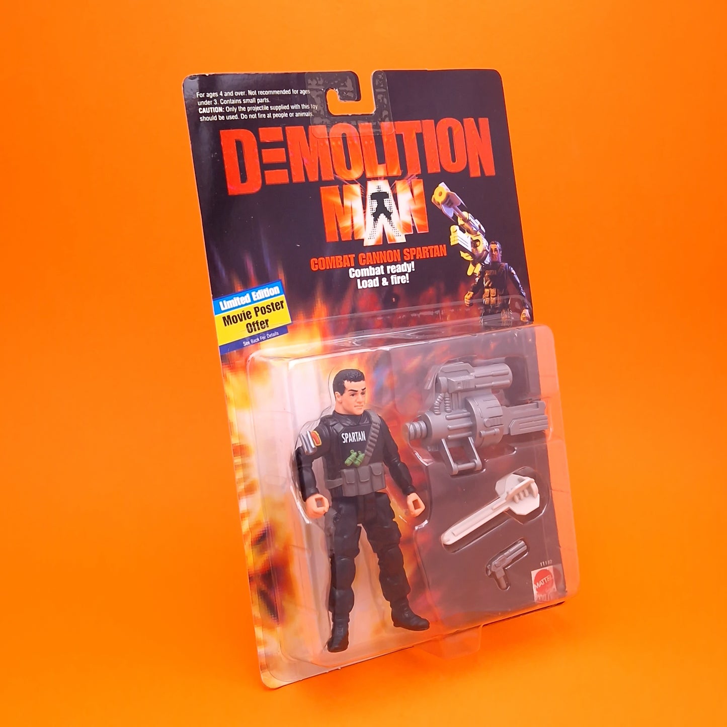 DEMOLITION MAN ☆ COMBAT CANNON SPARTAN Vintage Action Figure ☆ MOC Carded Sealed