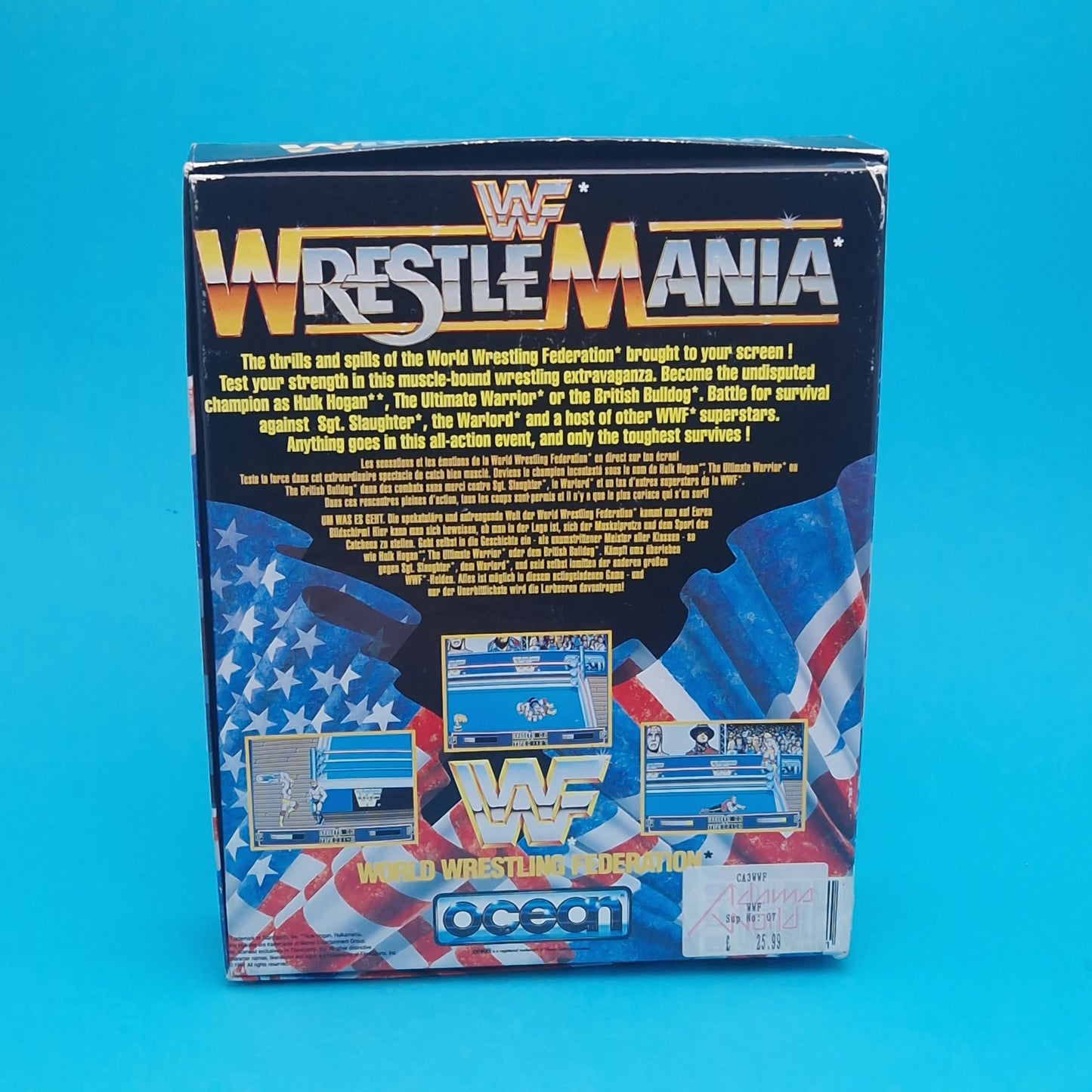 AMIGA ☆ WWF WRESTLEMANIA ☆ BOXED Vintage Retro Game Commodore
