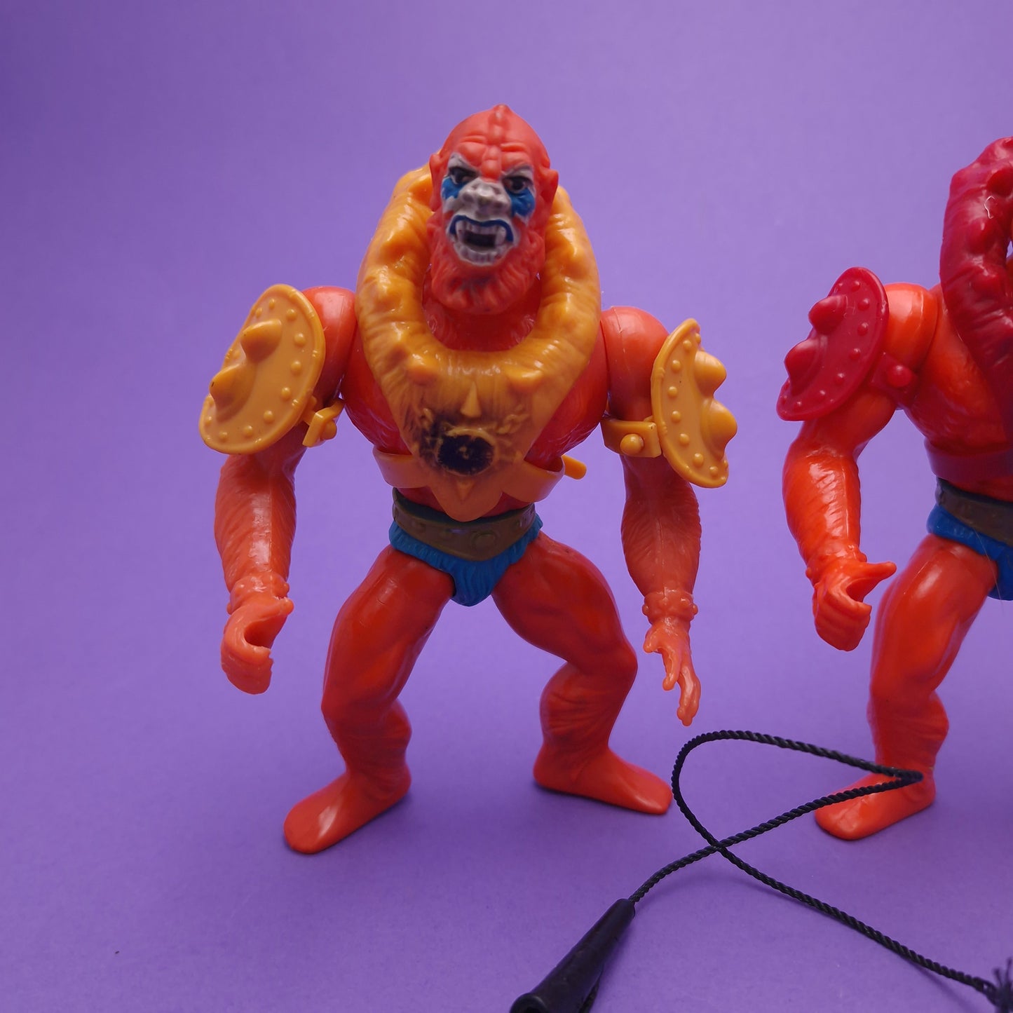 MASTERS OF THE UNIVERSE ☆ BEAST MAN RED YELLOW Vintage Figure ☆ MOTU Loose 80s Mattel Original
