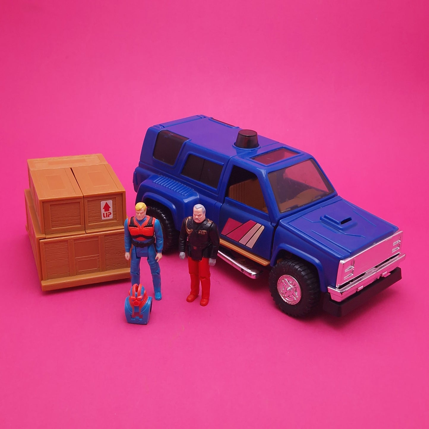 M.A.S.K ☆ LASER COMMAND MATT TRAKKER & MILES MAYHEM Vintage Figure Vehicle ☆ Working MASK Kenner 80s