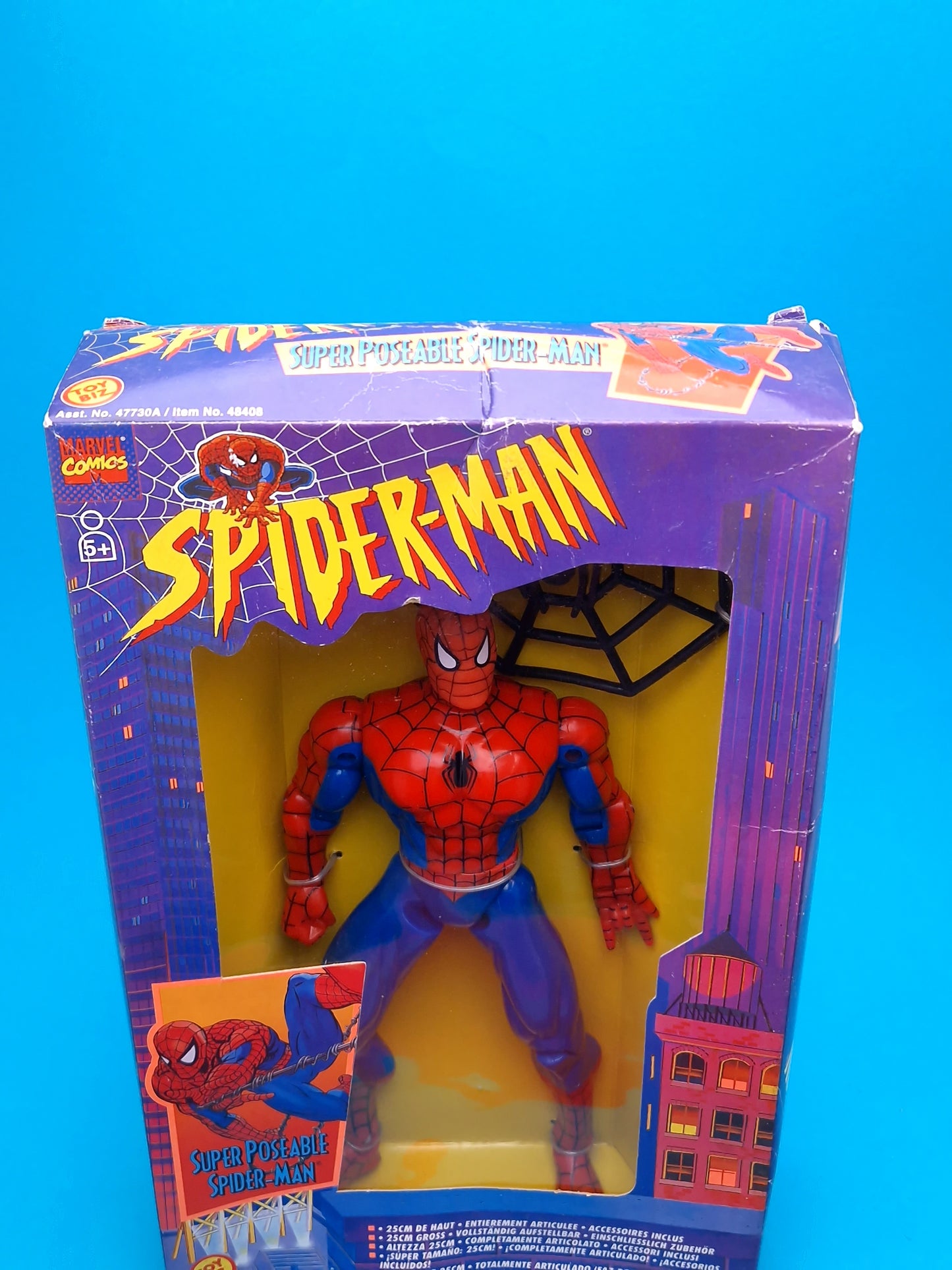 SPIDER-MAN ☆ 10" MARVEL Animated Series DELUXE Figure Doll ☆ Original Boxed Toybiz 90s