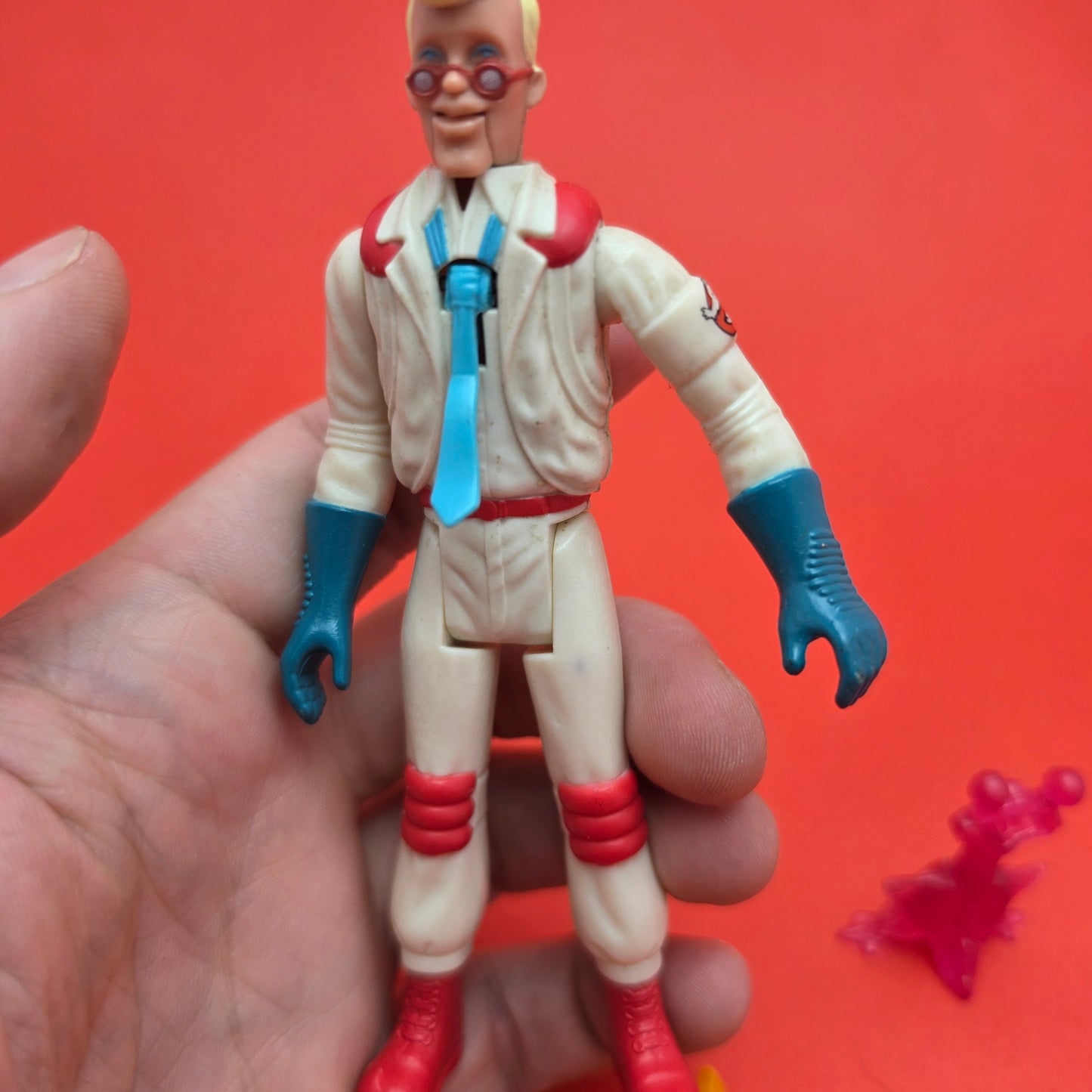 GHOSTBUSTERS ☆ EGON FRIGHT FEATURES Vintage Figure ☆ Loose 80s Kenner Complete