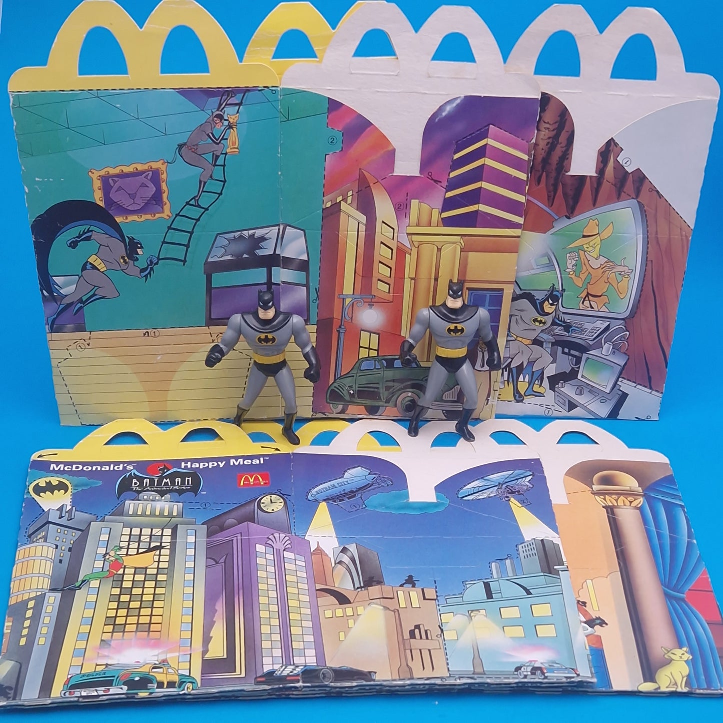 MCDONALDS ☆ BATMAN THE ANIMATED SERIES Figures & Boxes ☆ 90s Happy Meal