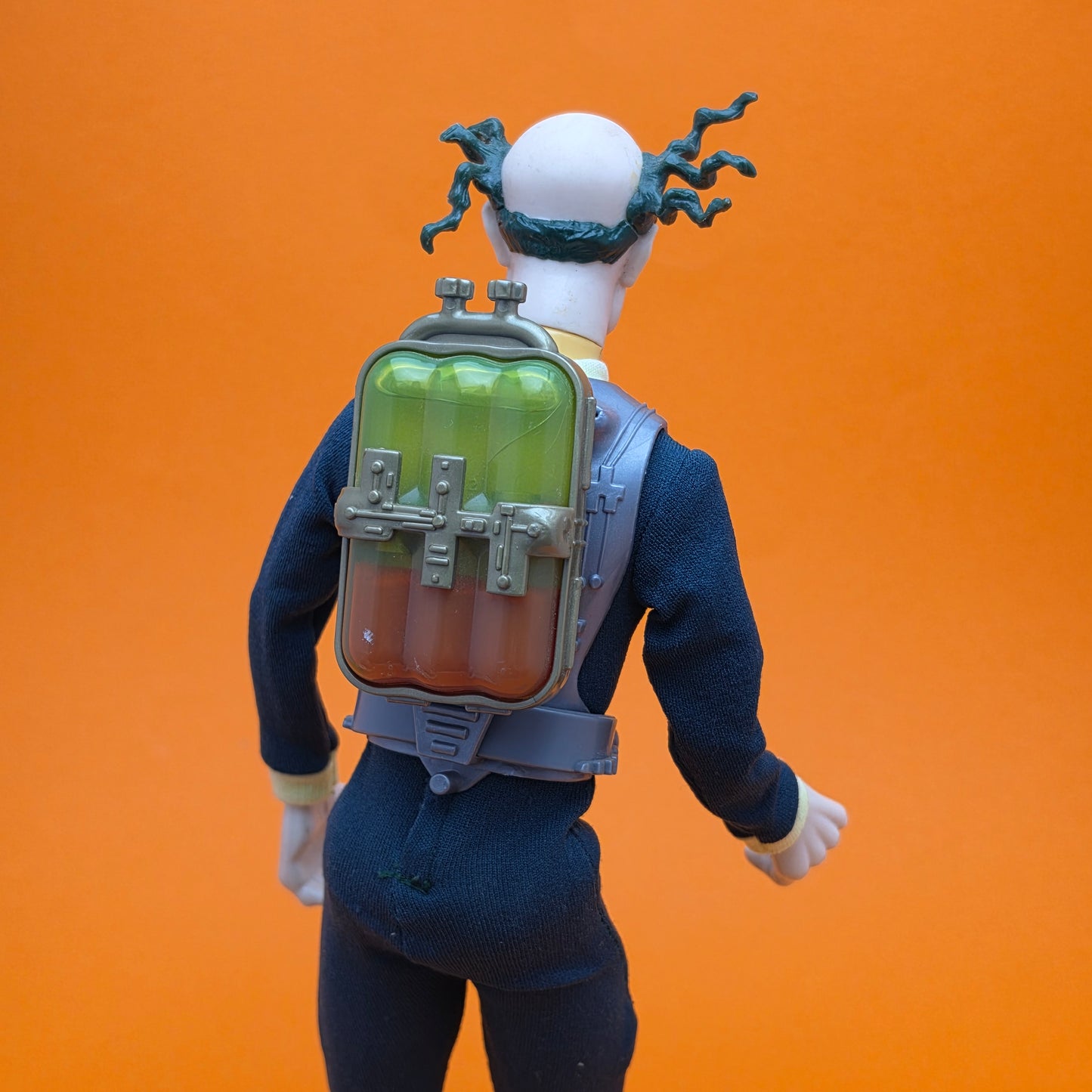 ACTION MAN ☆ Professor Dr Gangrene Toxic Backpack Figure ☆ Vintage HASBRO 90's Loose