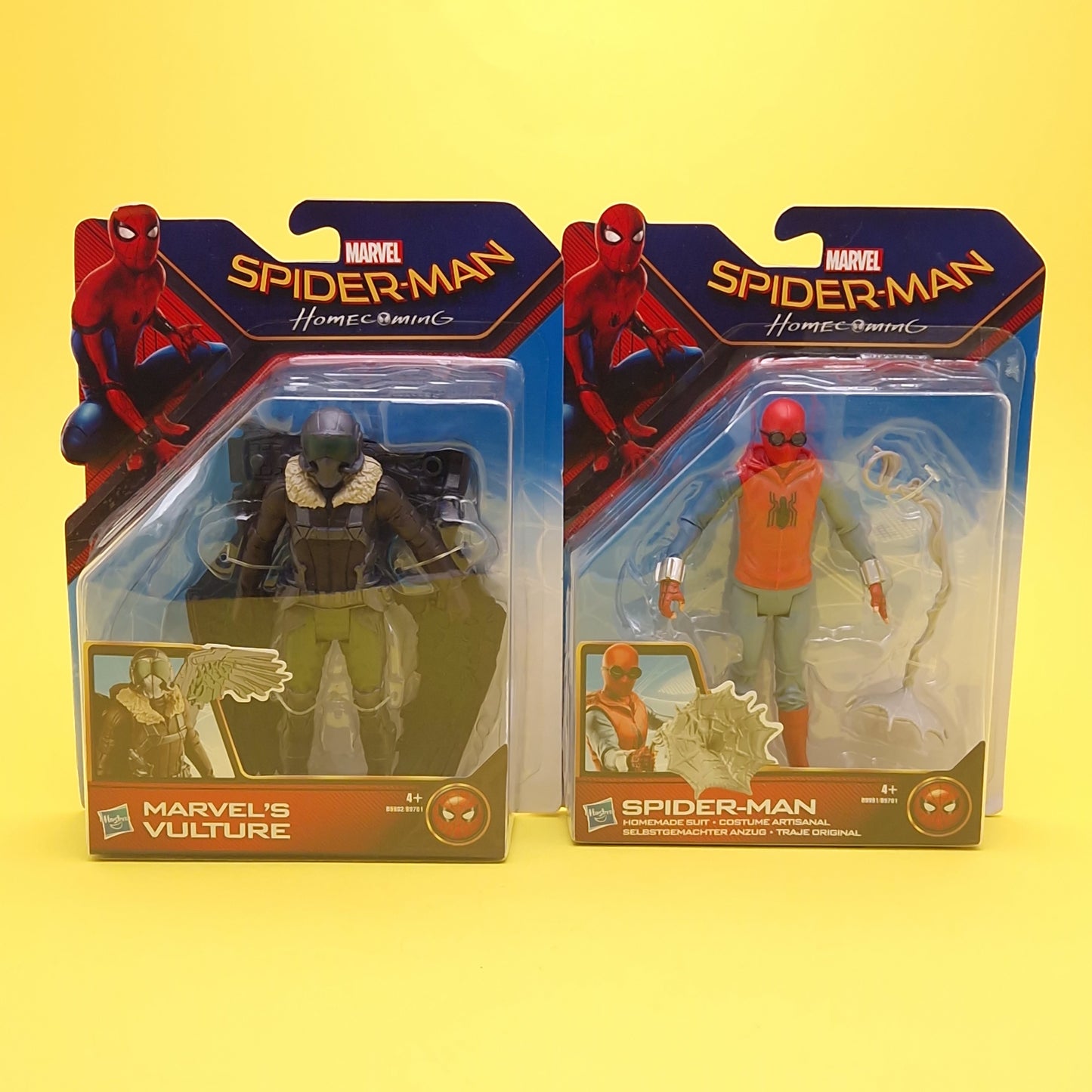 SPIDER-MAN HOMECOMING ☆ Spider-Man Homemade Suit & Vulture Figures ☆ Marvel Carded Hasbro